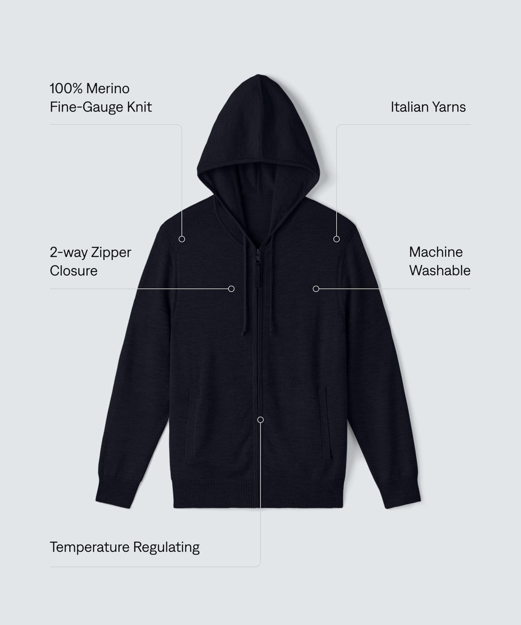 Men's Merino Knit Hoodie