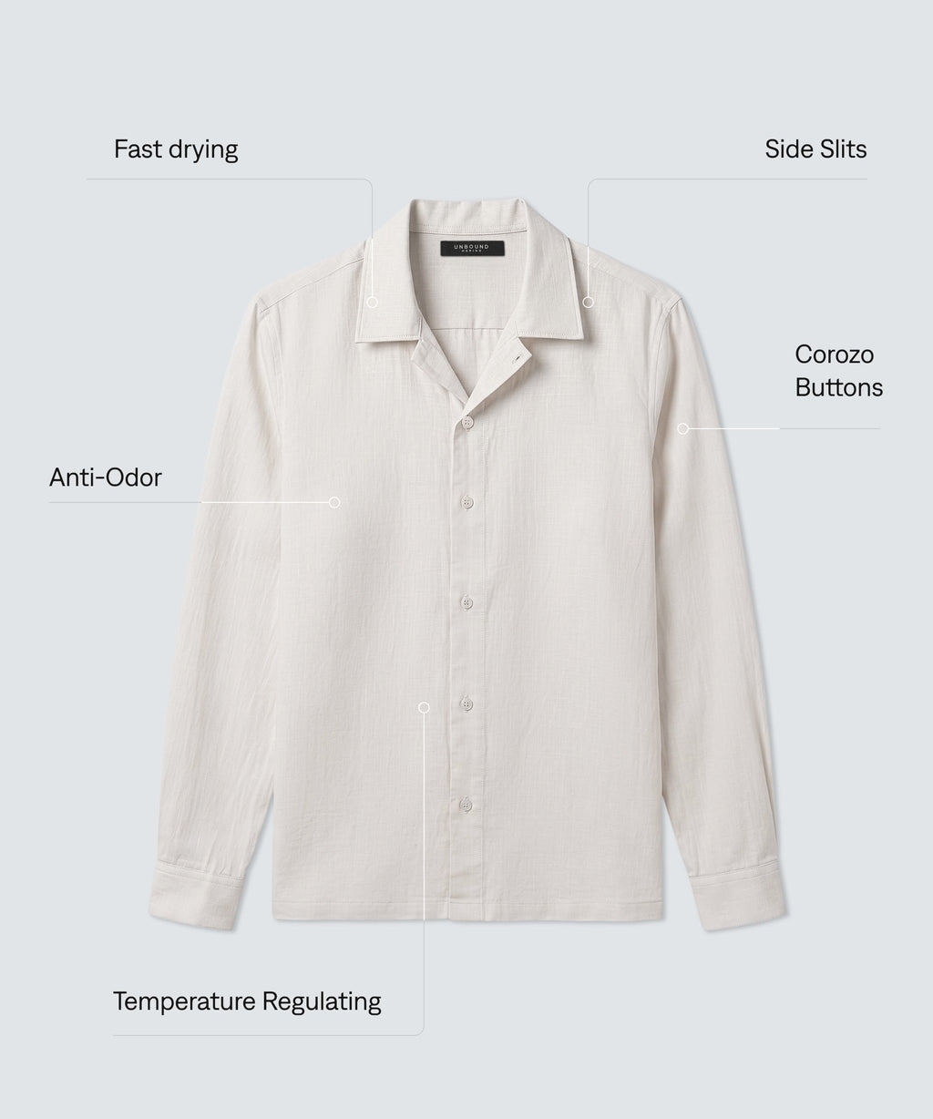 Men's Merino Linen Button-Up