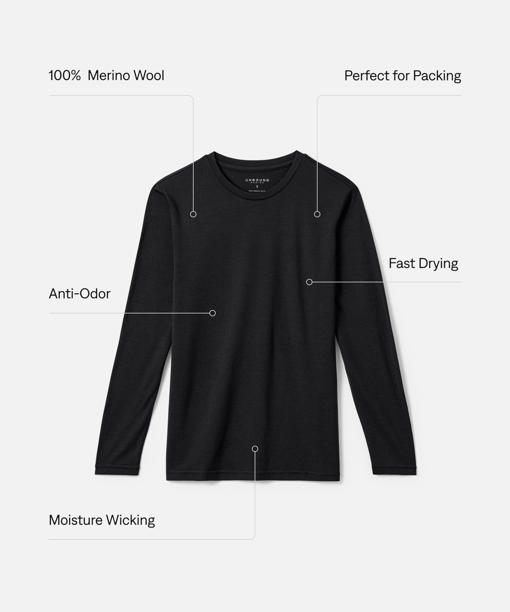 Men's Long Sleeve Merino Crew