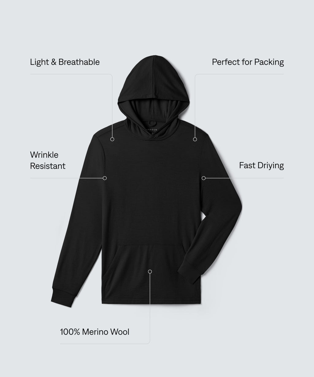Men's Ultralight Merino Packable Hoodie