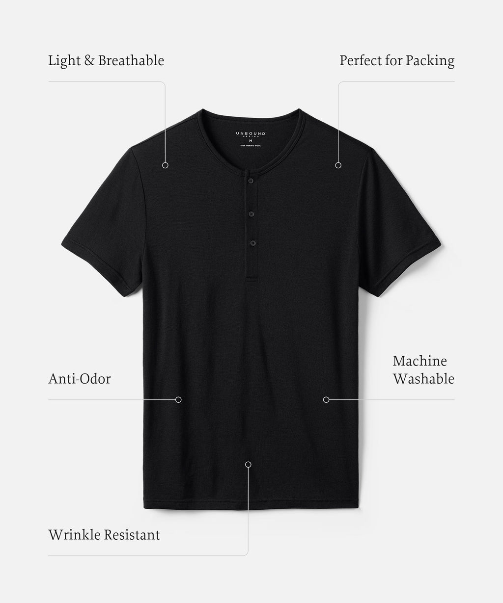Men's Merino Short Sleeve Henley