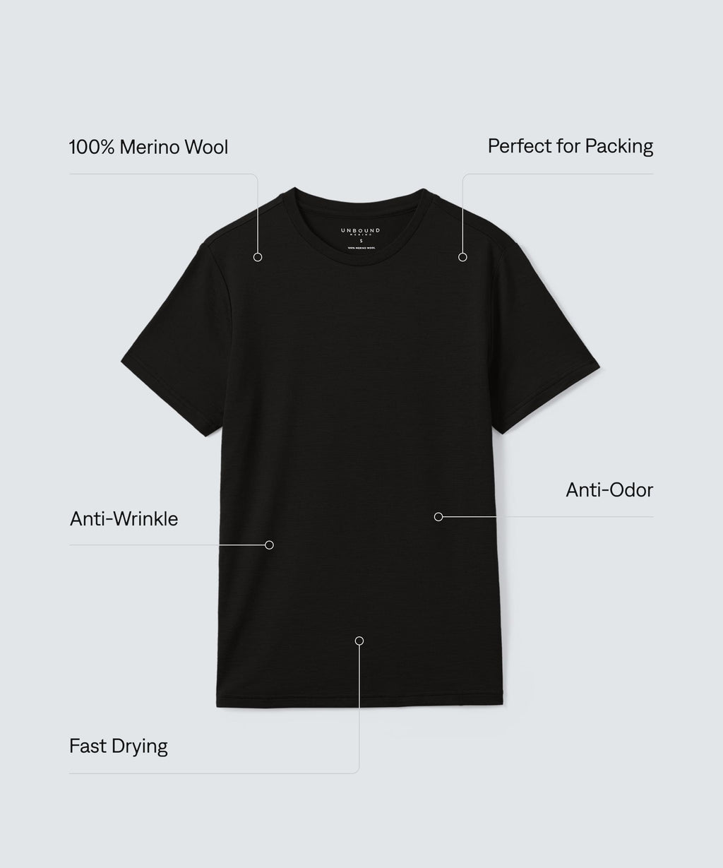 Men's Tall Merino Crew Neck T-Shirt