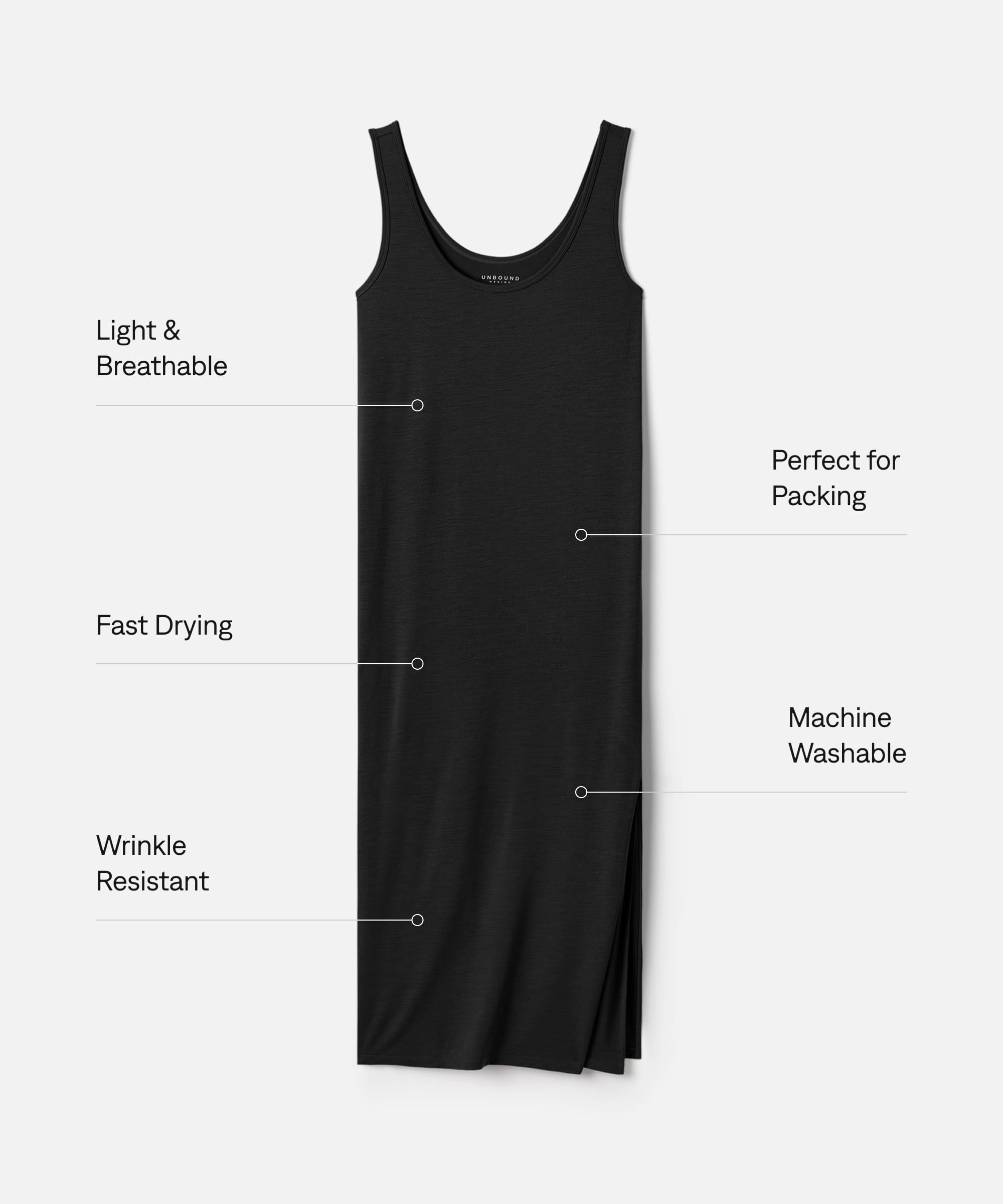 Women's Midi Merino Travel Dress