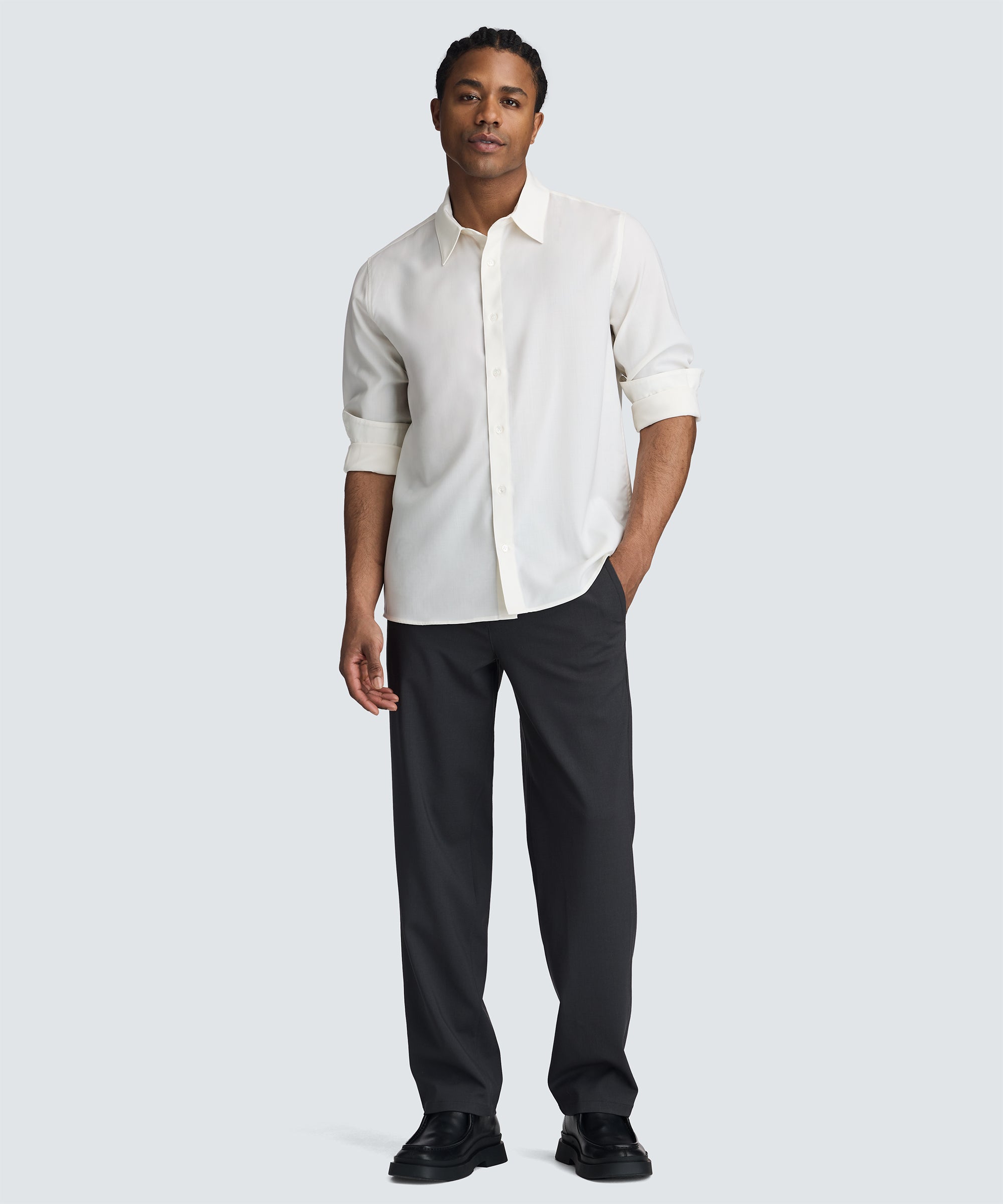 Men's Merino Poplin Button-Up