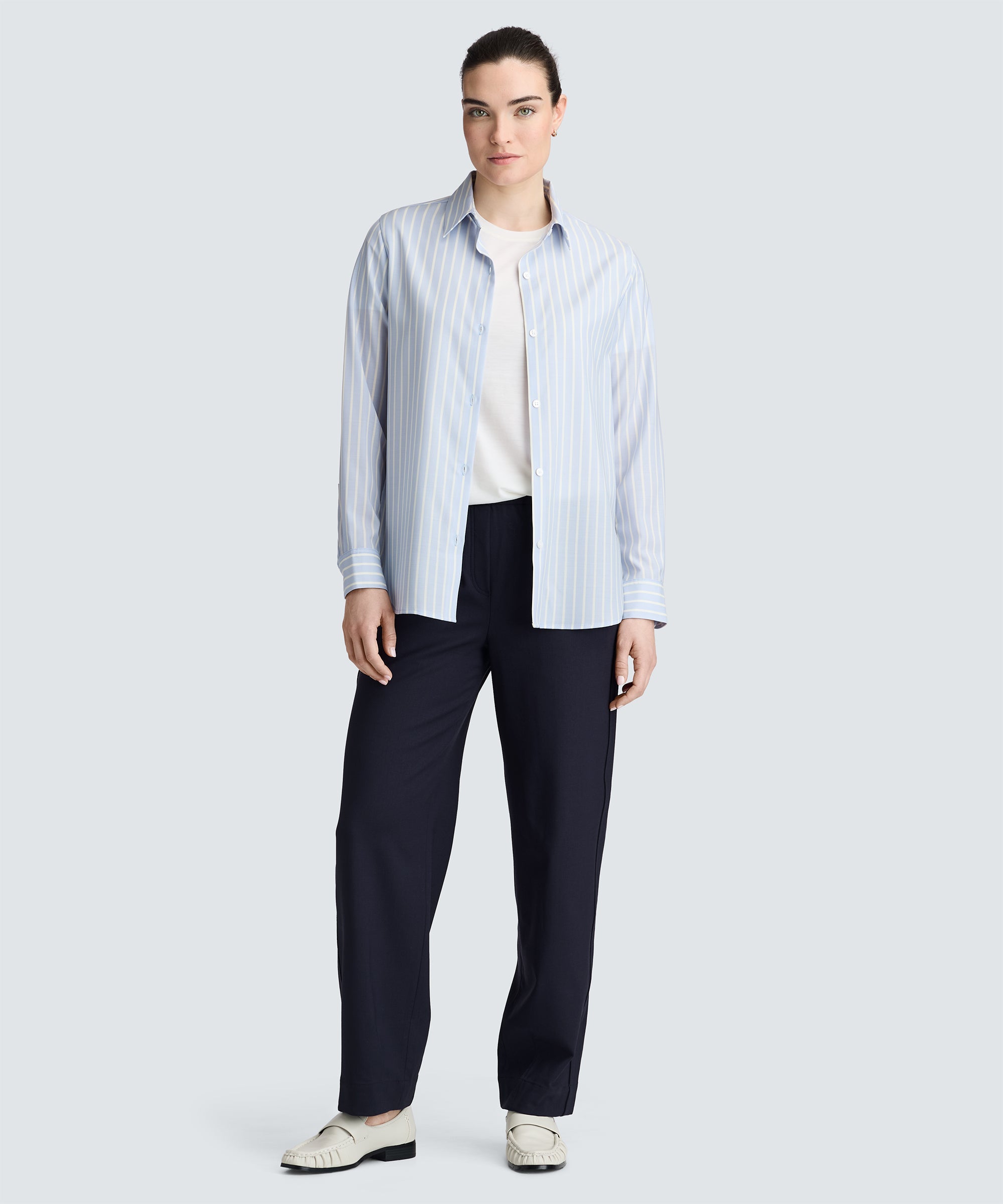 Women's Merino Poplin Button-Up