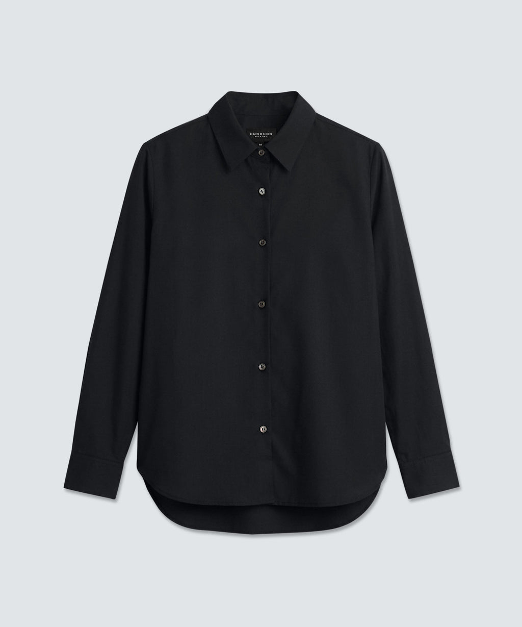 Women's Merino Poplin Button-Up