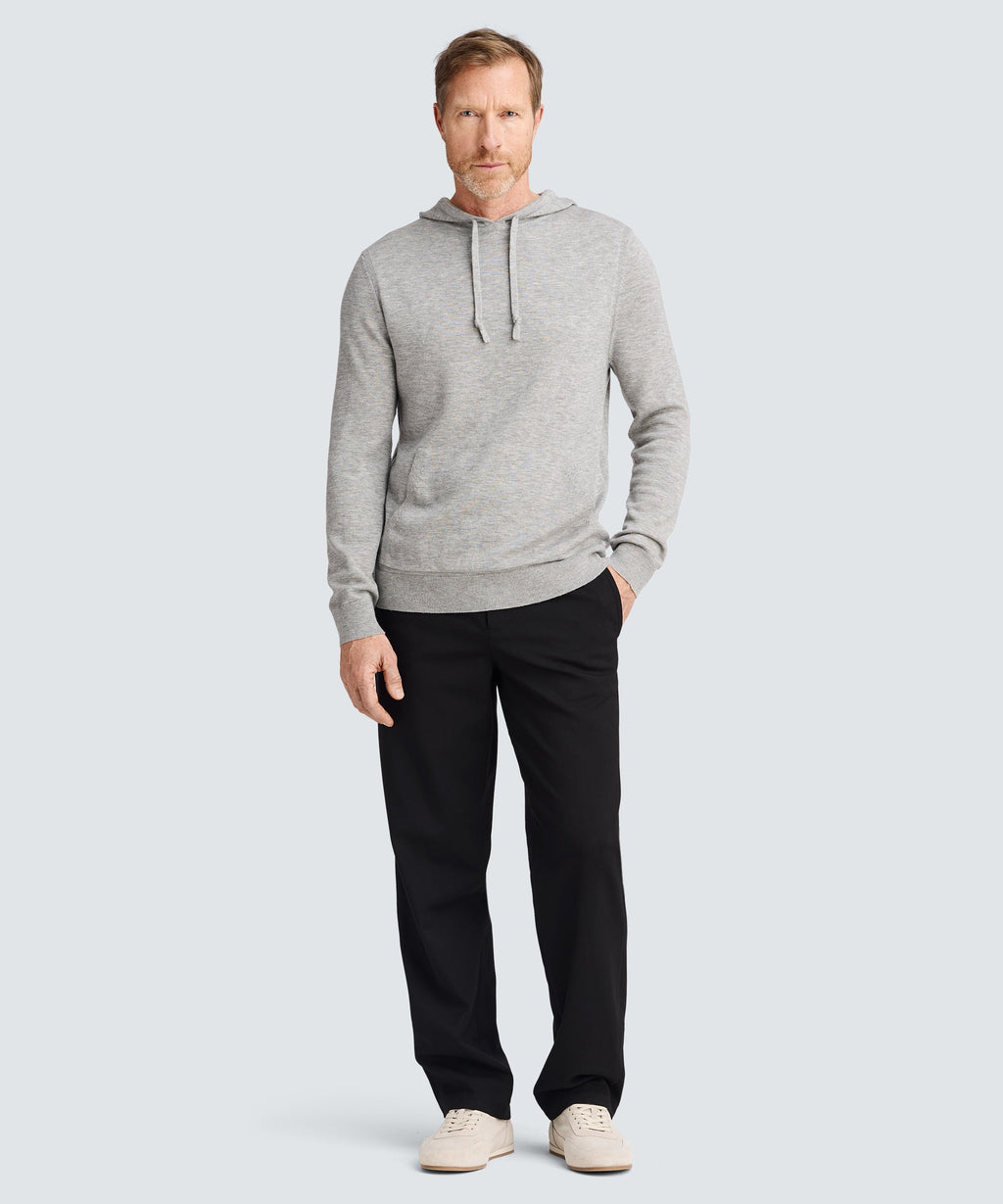 Men's Merino Knit Pullover Hoodie