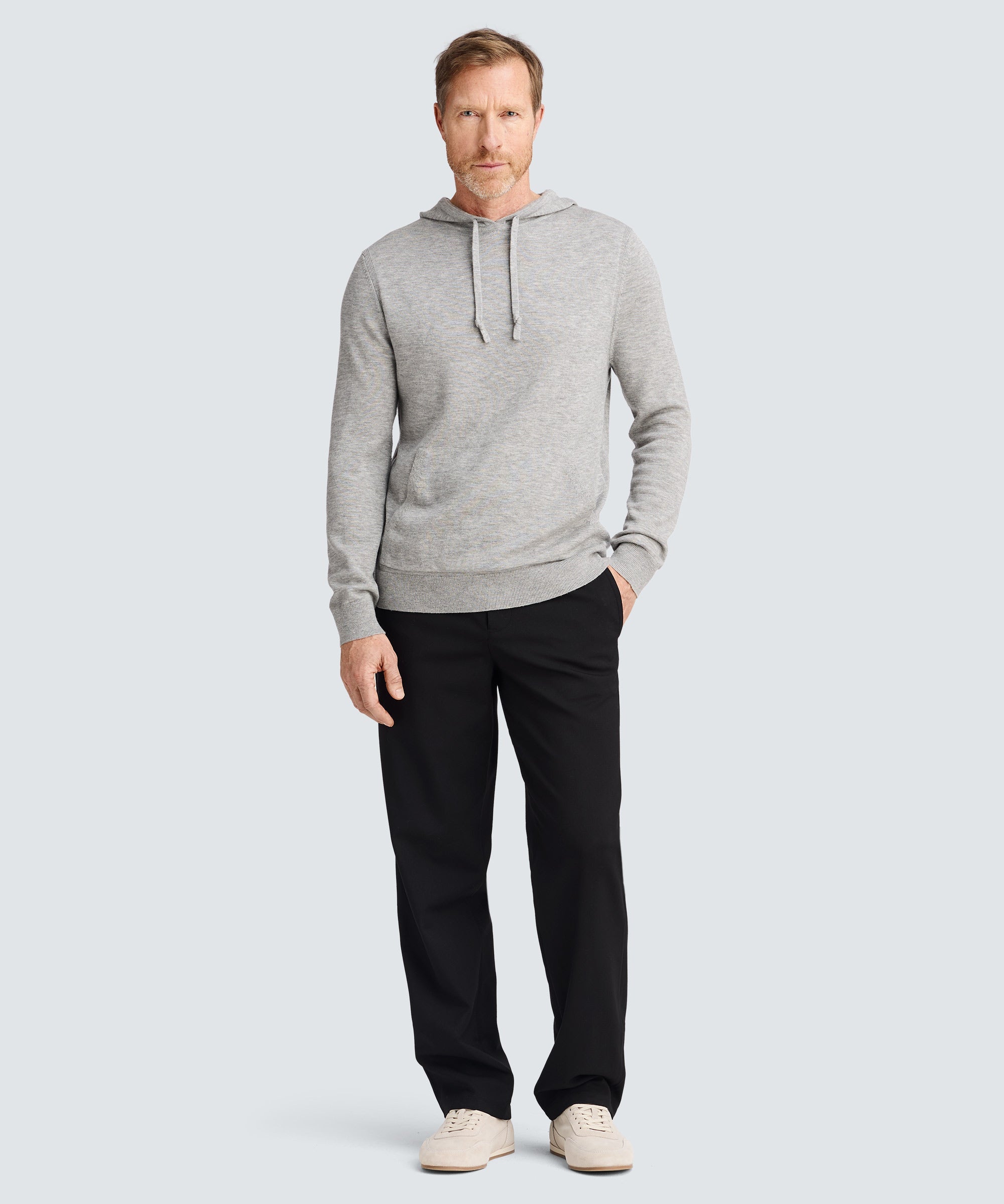 Men's Merino Knit Pullover Hoodie