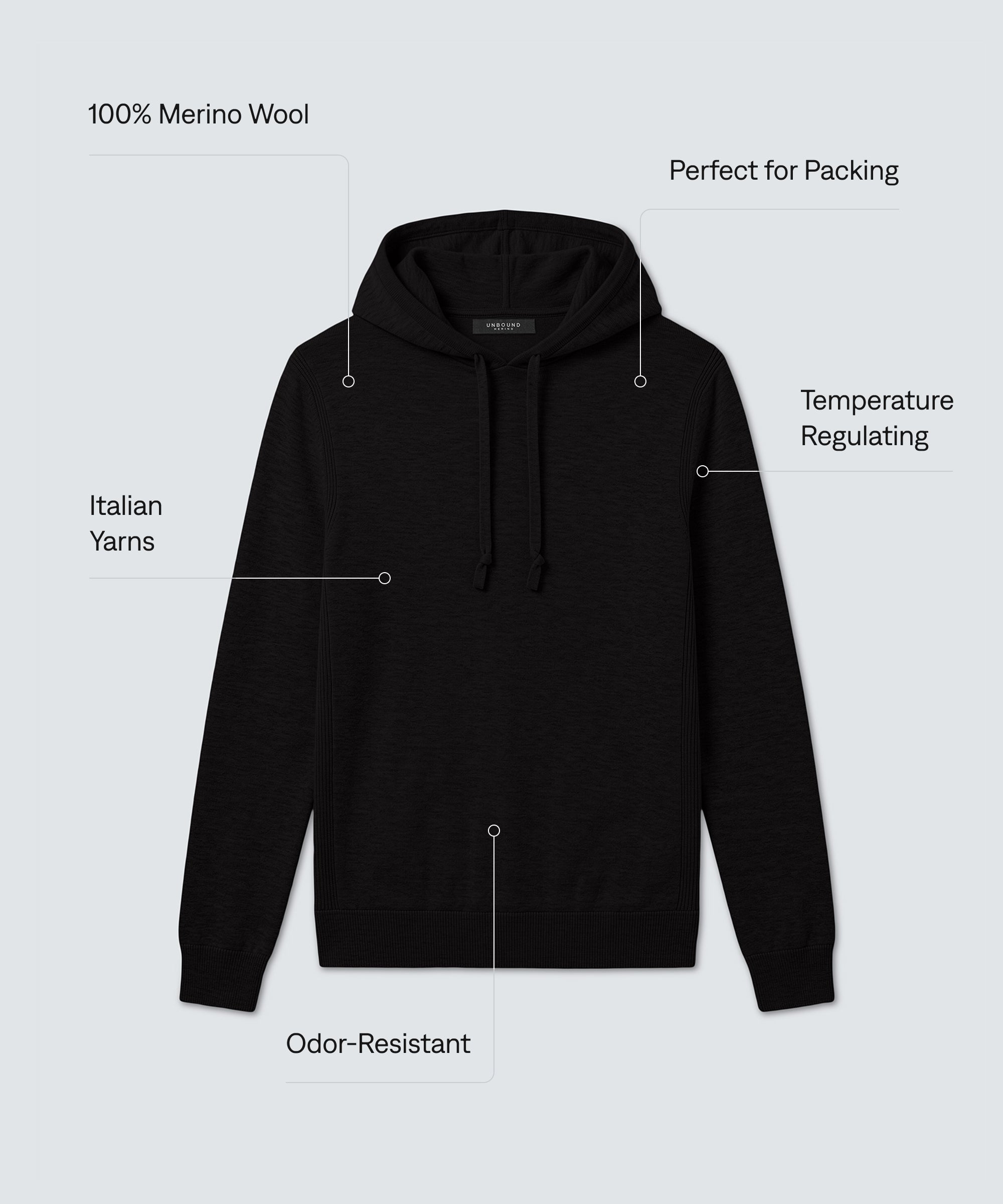 Men's Merino Knit Pullover Hoodie