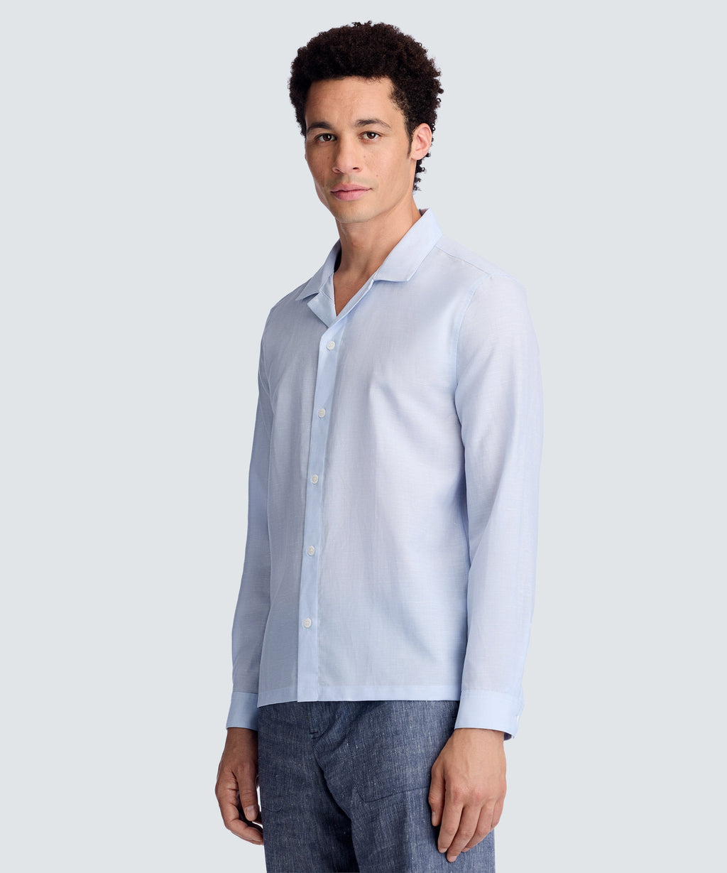 Men's Merino Linen Button-Up