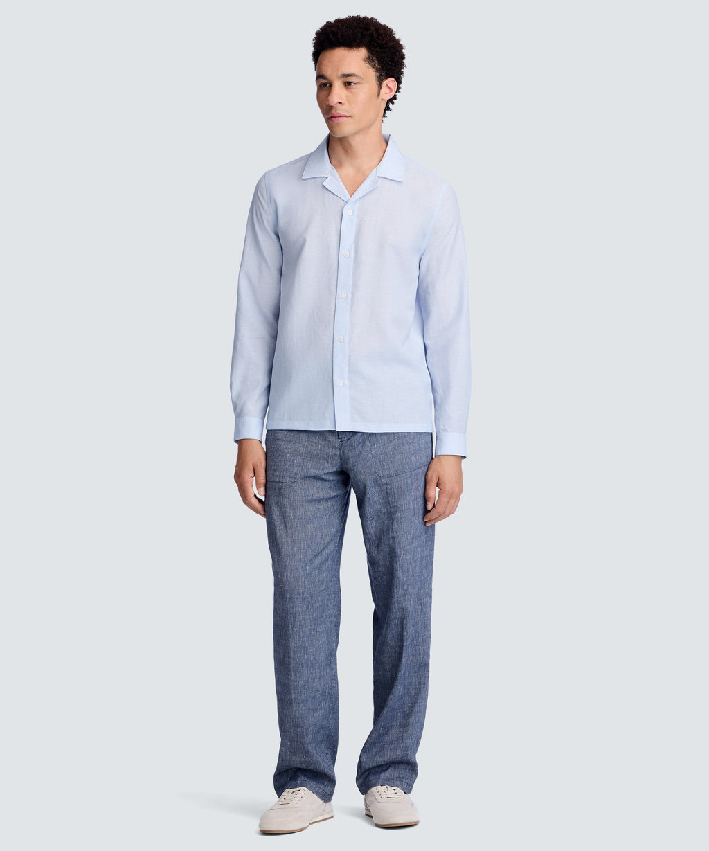 Men's Merino Linen Button-Up