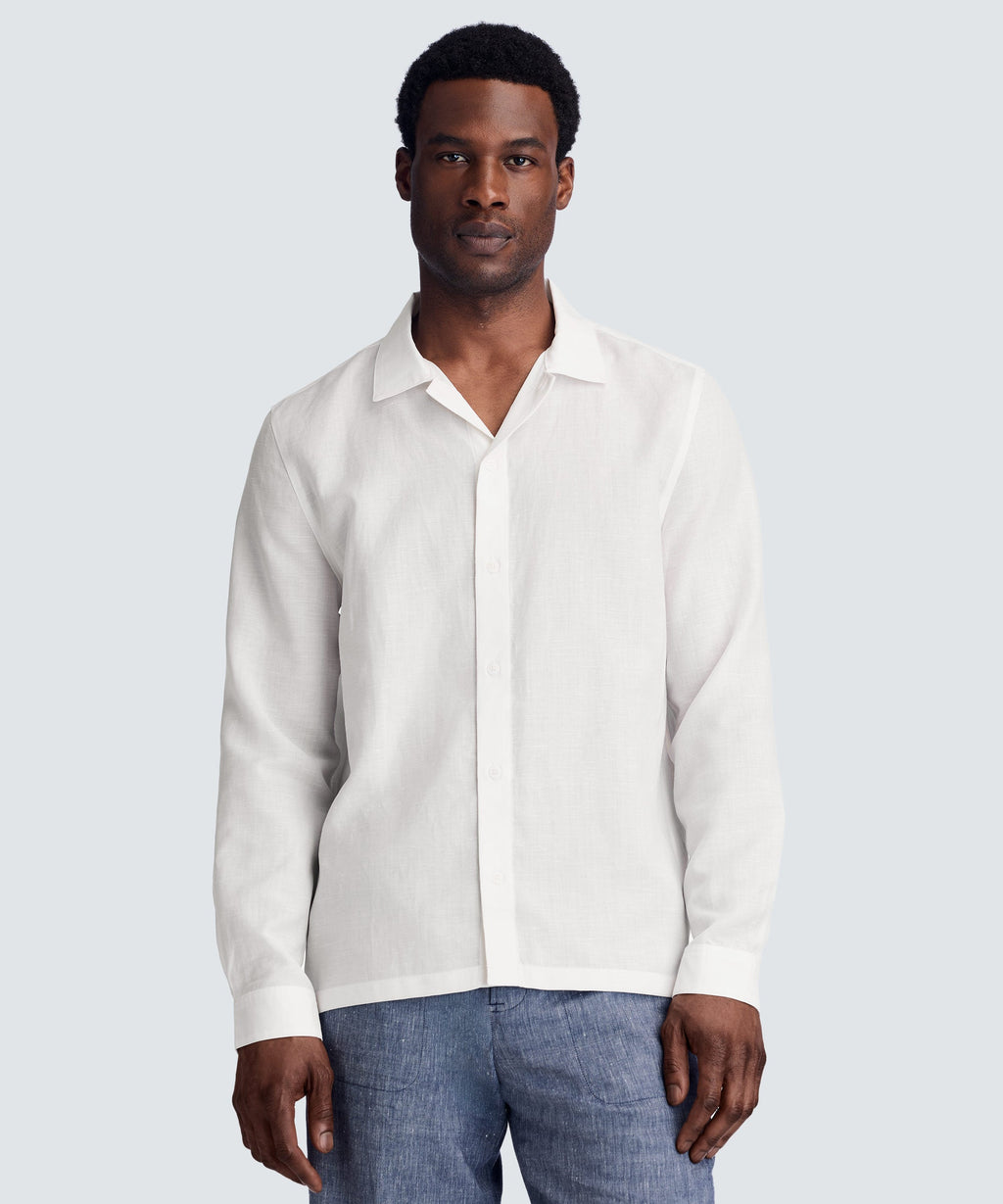 Men's Merino Linen Button-Up