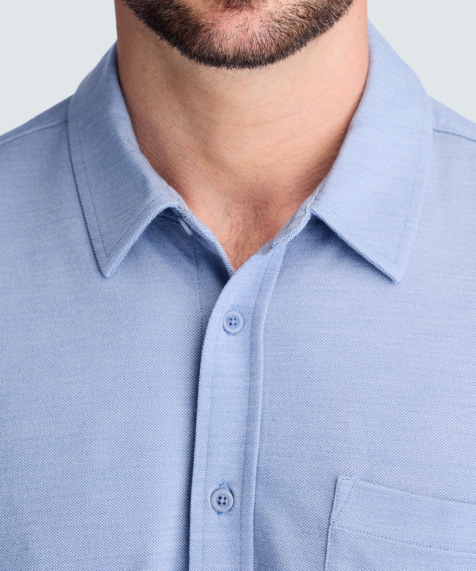Men's Relaxed Short Sleeve Merino Button-Up