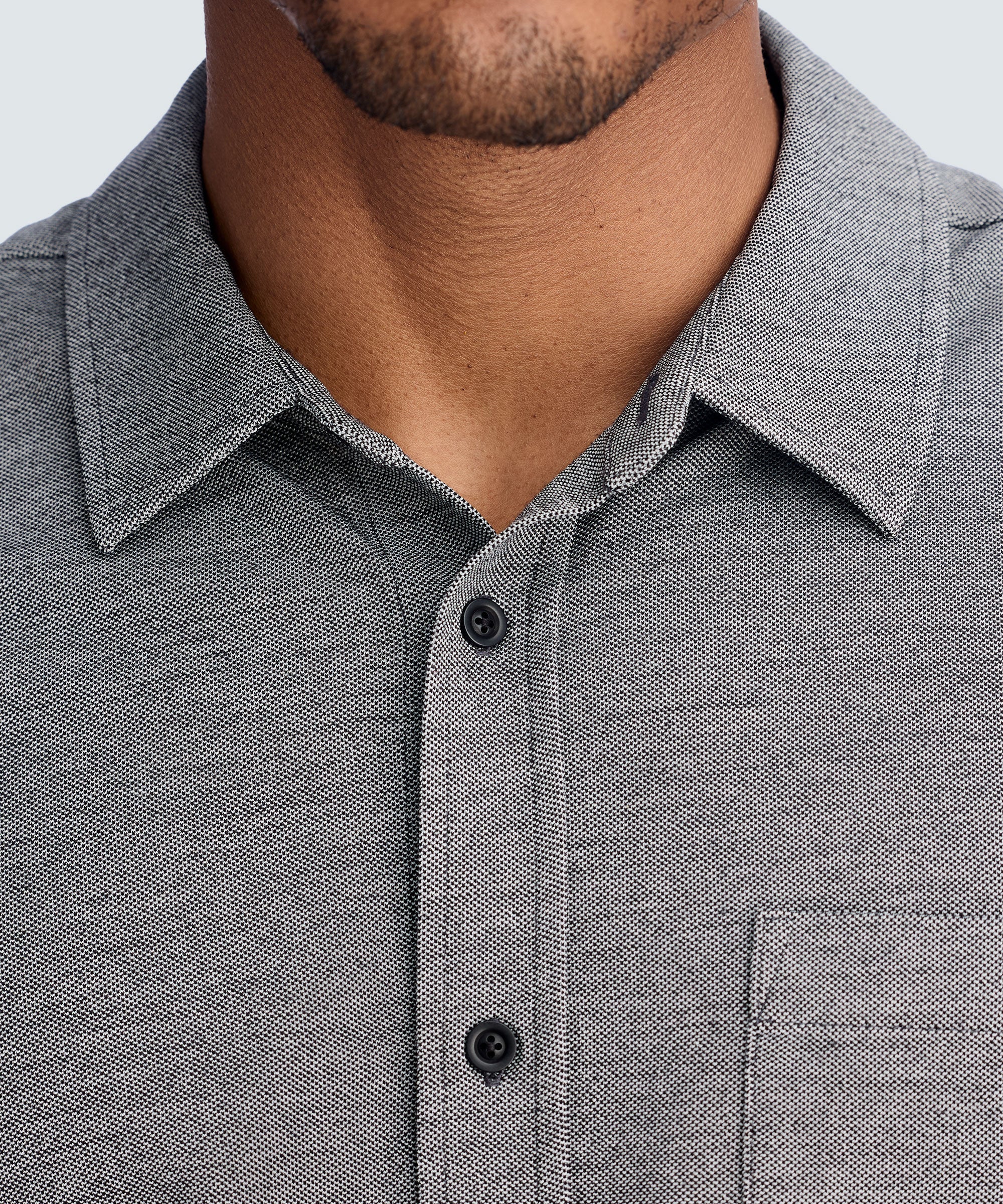 Men's Relaxed Short Sleeve Merino Button-Up