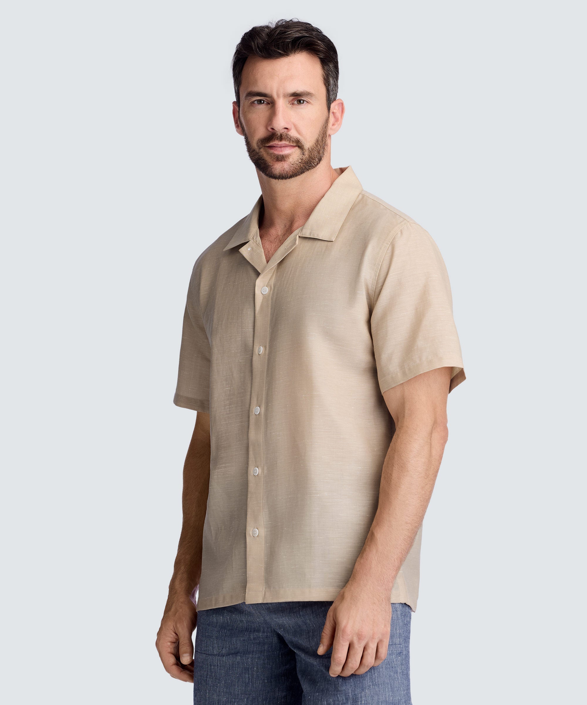 Men's Merino Linen Tropical Shirt