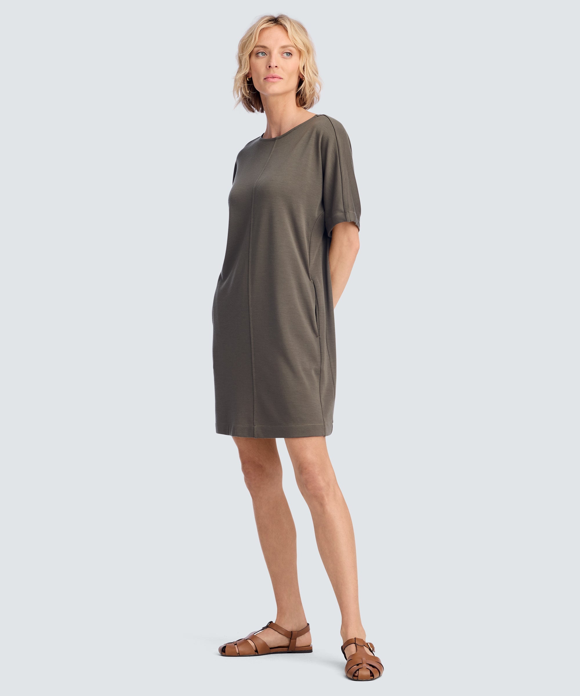 Women's Merino Boatneck T-Shirt Dress