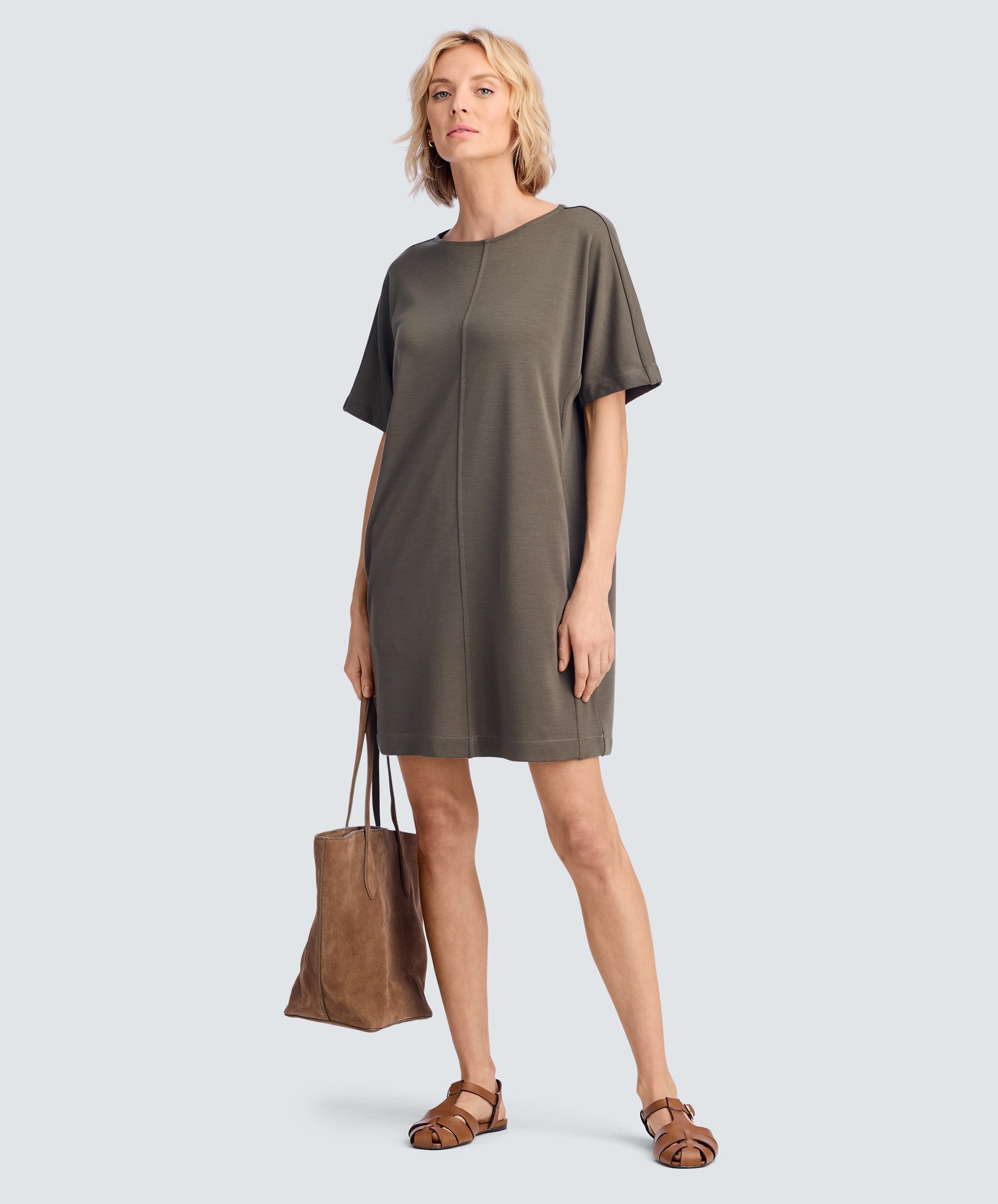 Women's Merino Boatneck T-Shirt Dress