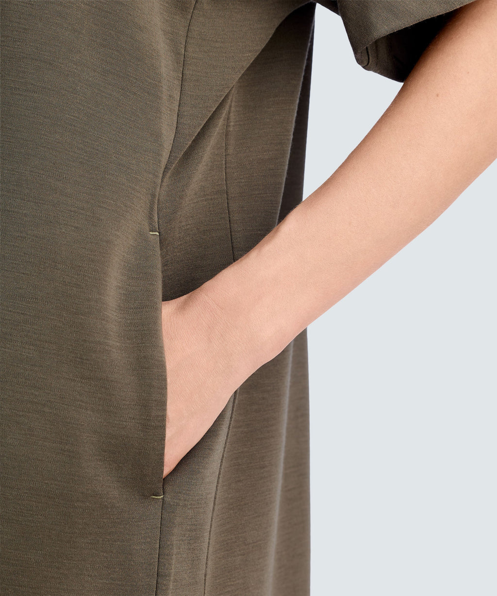 Women's Merino Boatneck T-Shirt Dress