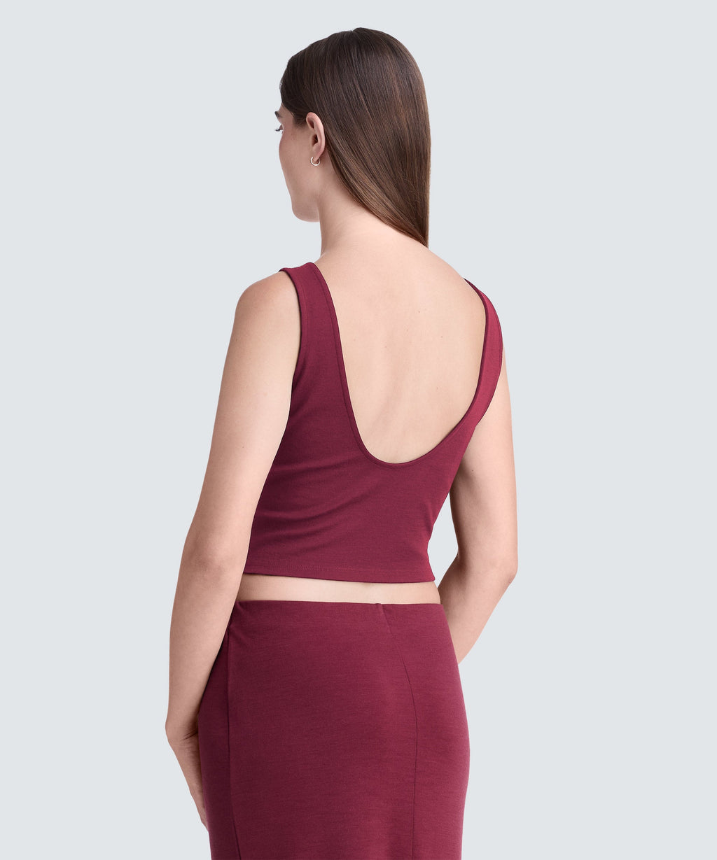 Women's Merino Cropped Tank