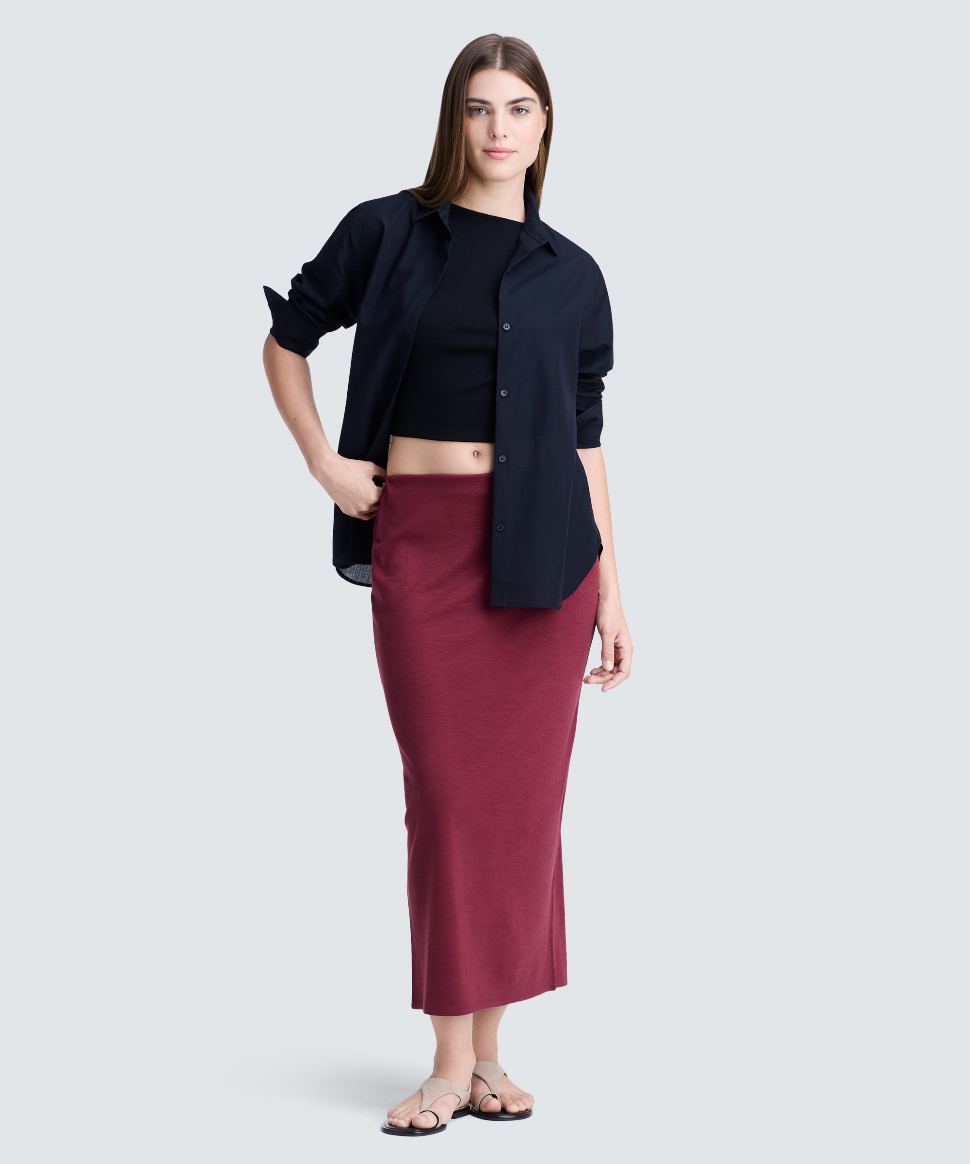 Women's Merino Maxi Skirt