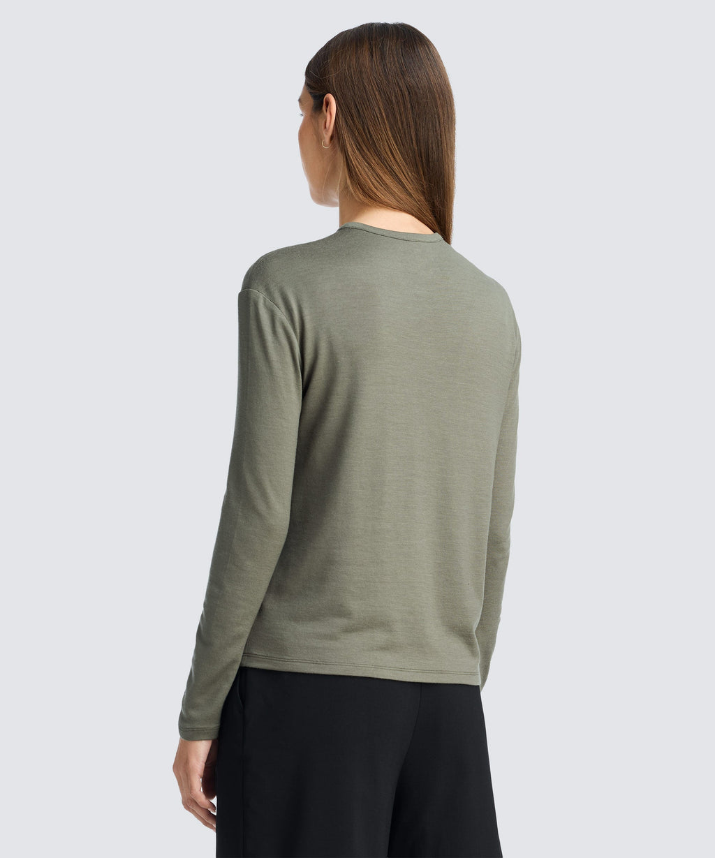 Women's Relaxed Long Sleeve Merino Crew