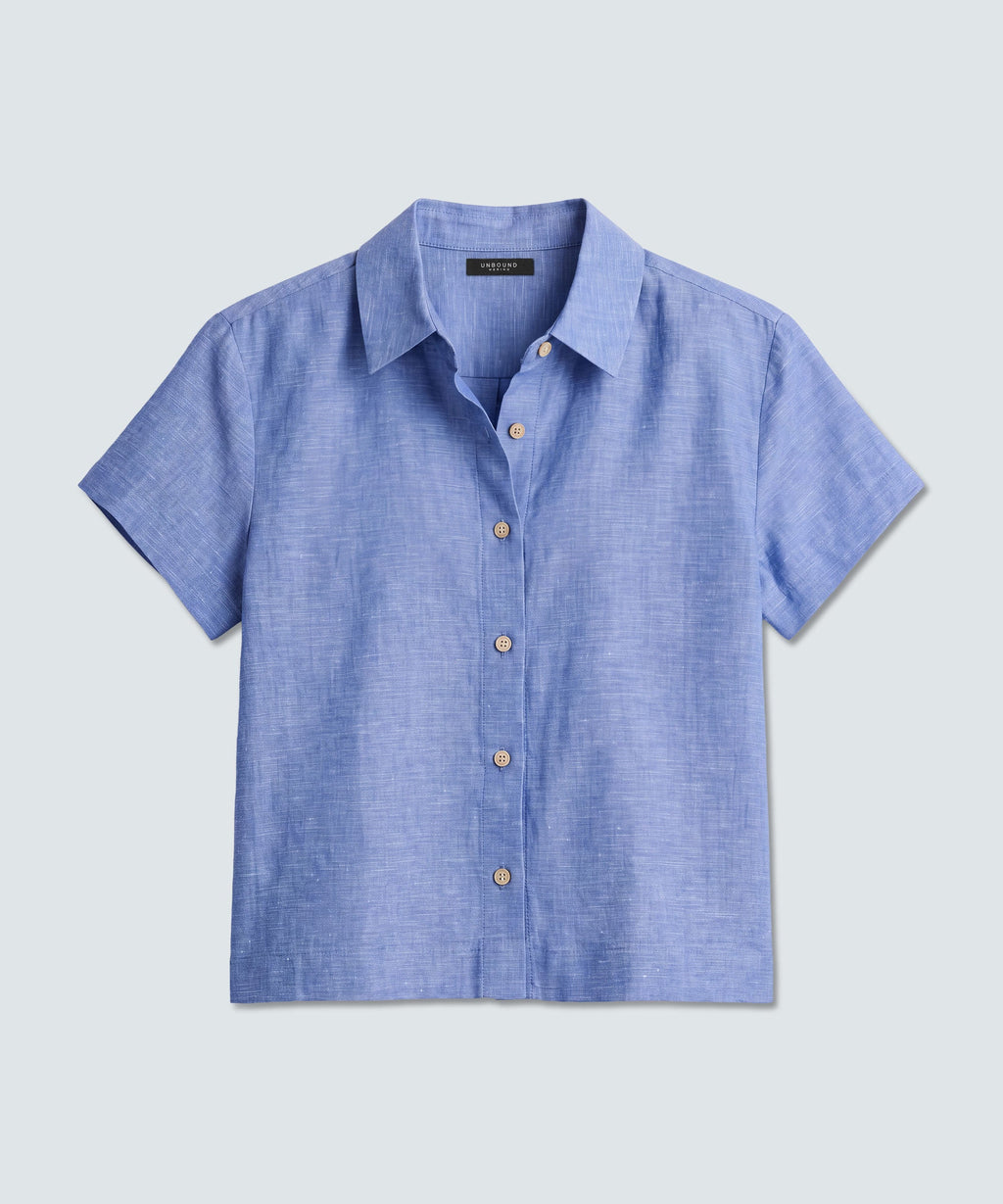 Women's Merino Linen Short Sleeve Shirt