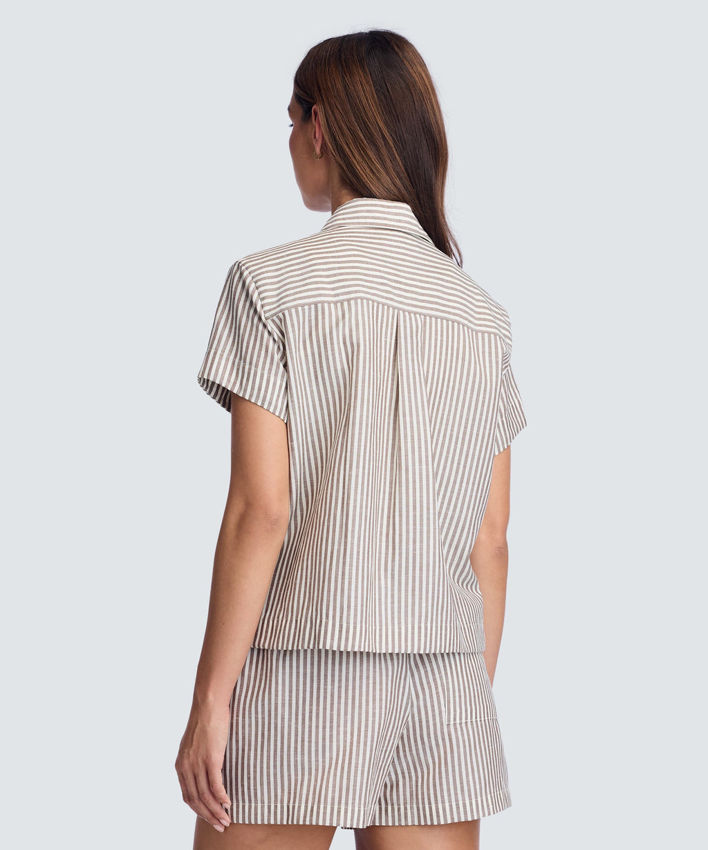 Women's Merino Linen Short Sleeve Shirt