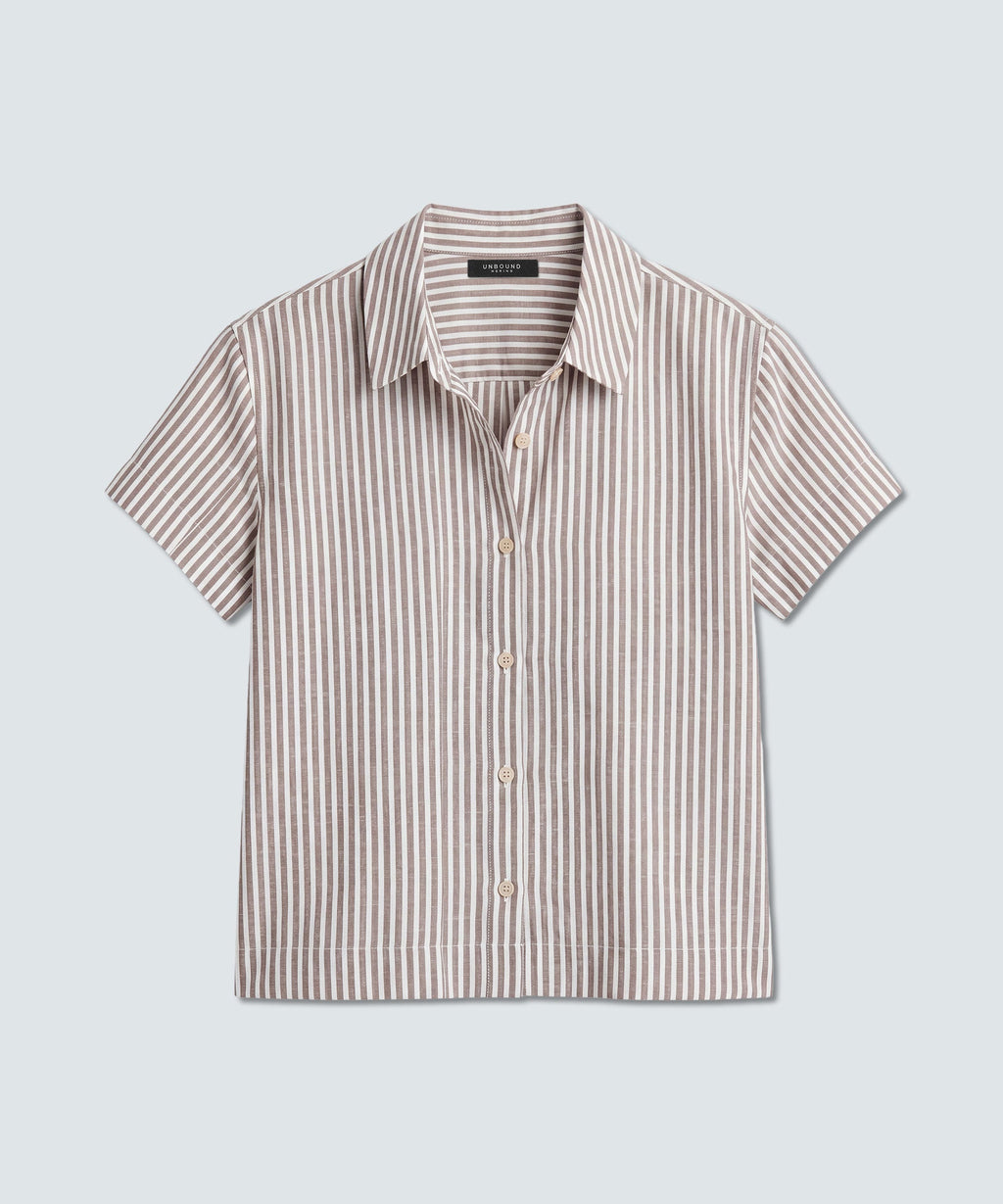 Women's Merino Linen Short Sleeve Shirt