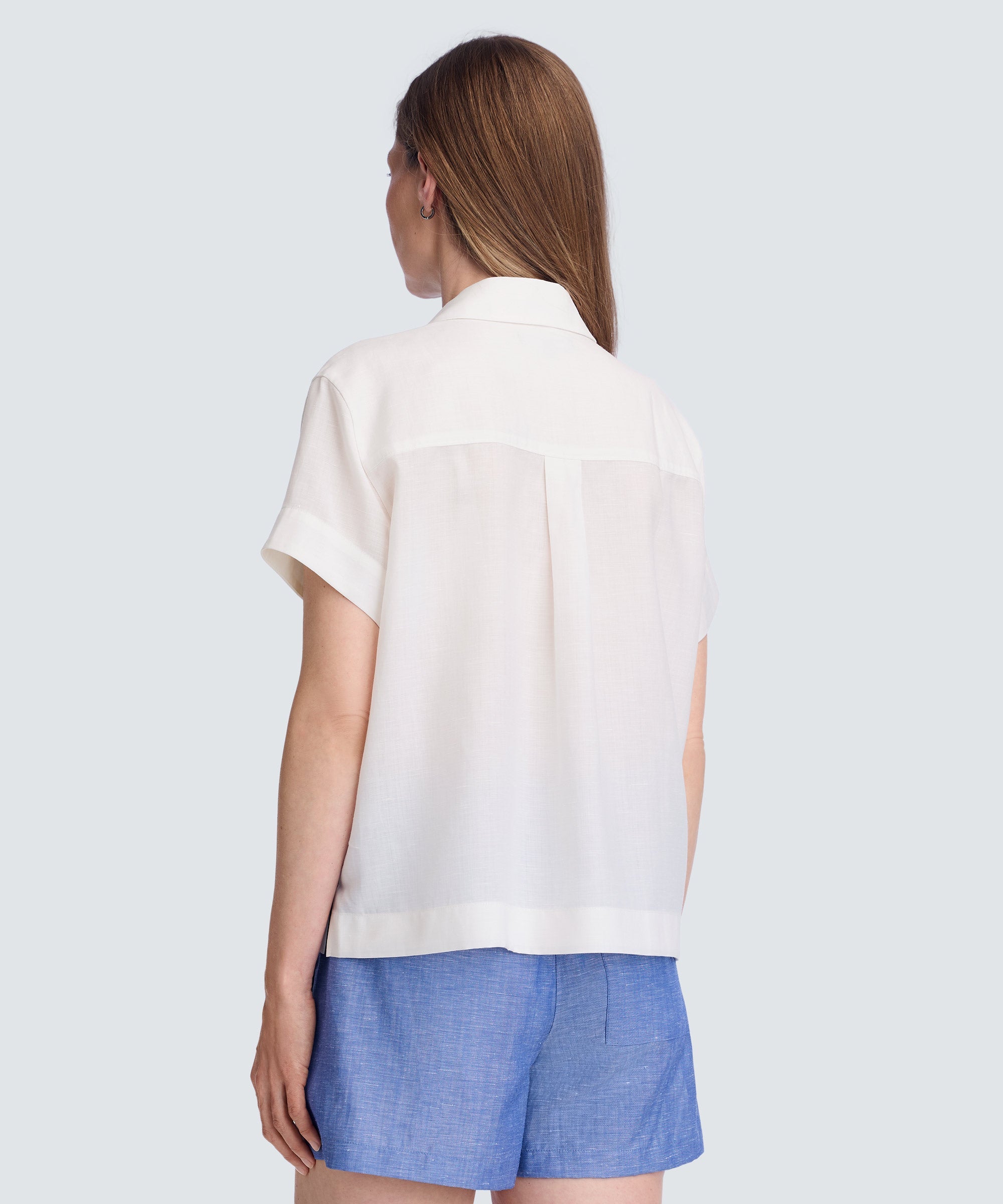 Women's Merino Linen Short Sleeve Shirt