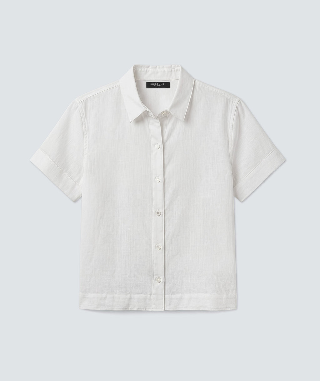 Women's Merino Linen Short Sleeve Shirt