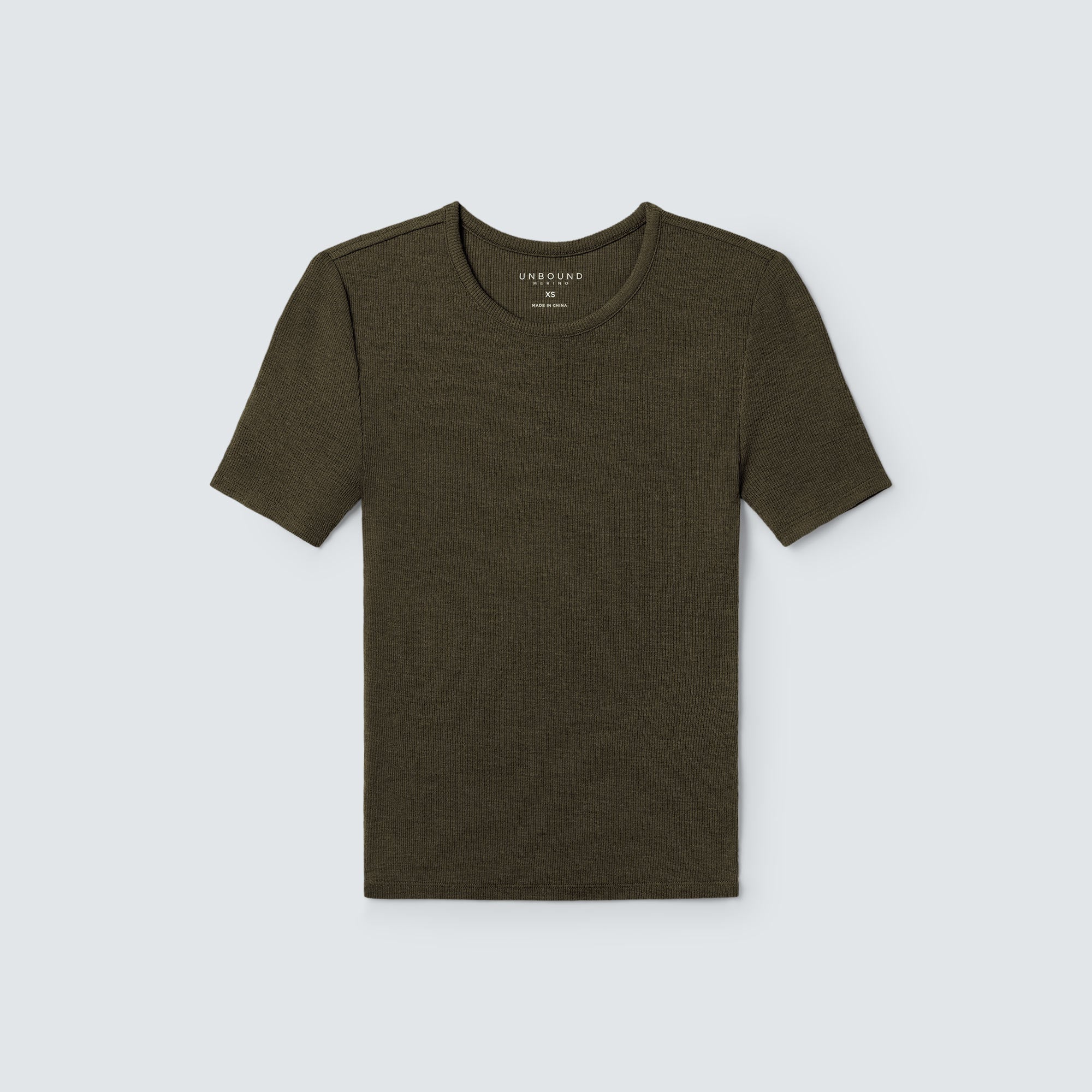 Women's Rib Fitted Crew Neck T-Shirt