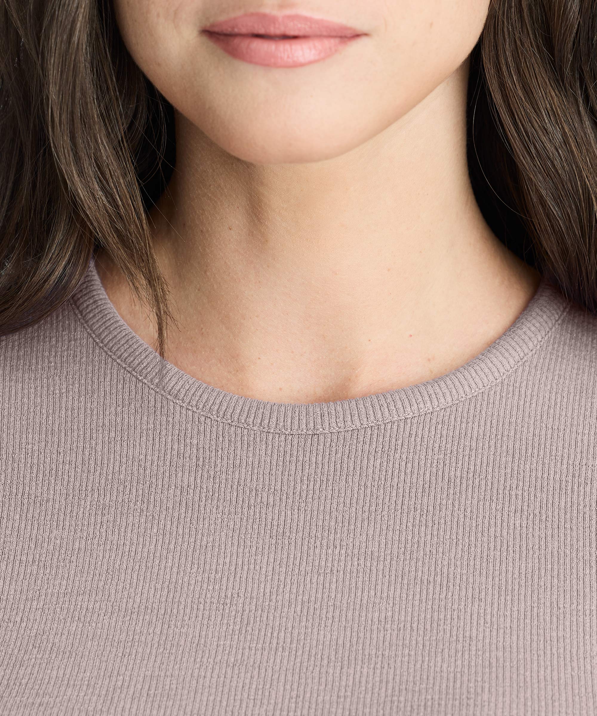 Women's Rib Fitted Crew Neck T-Shirt