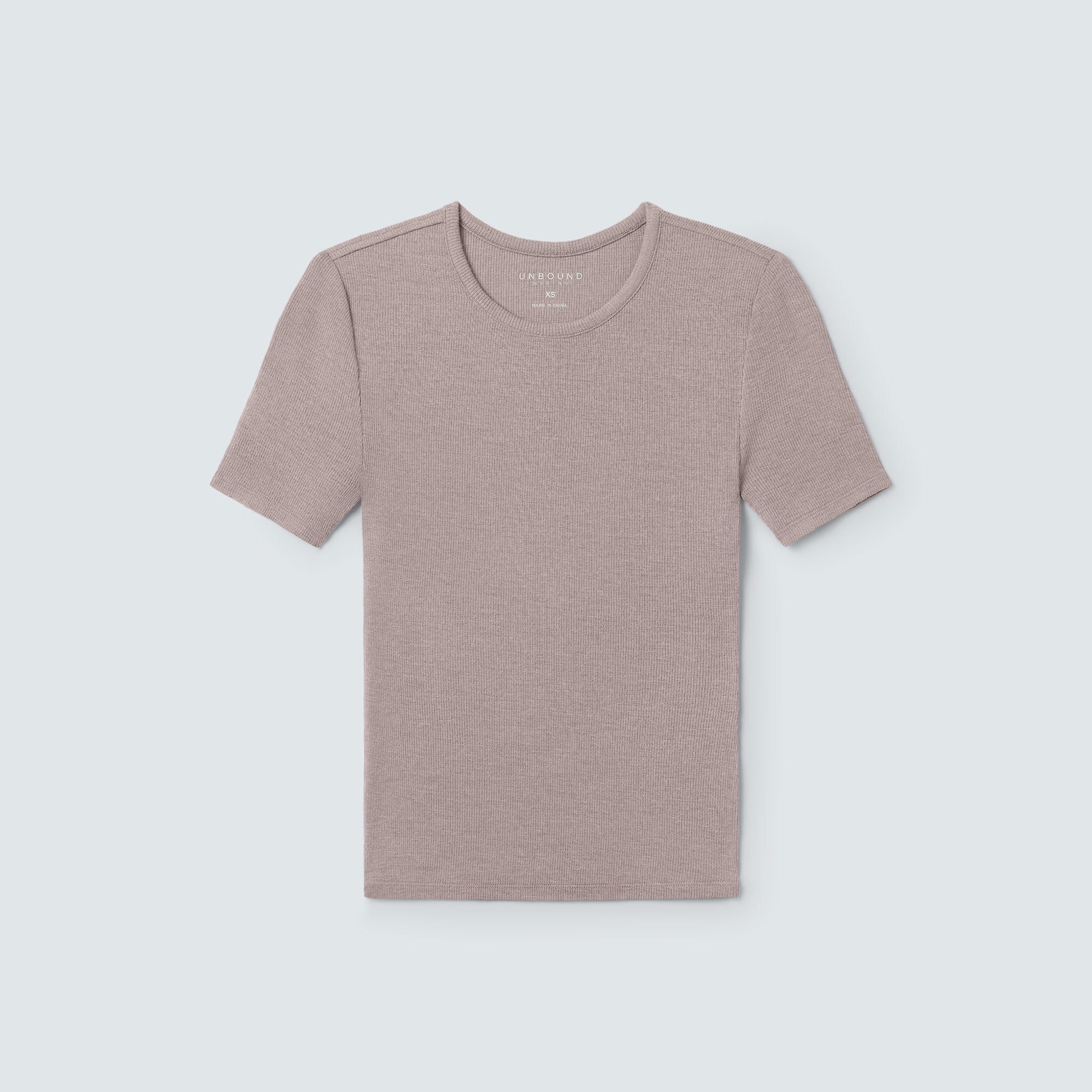 Women's Rib Fitted Crew Neck T-Shirt