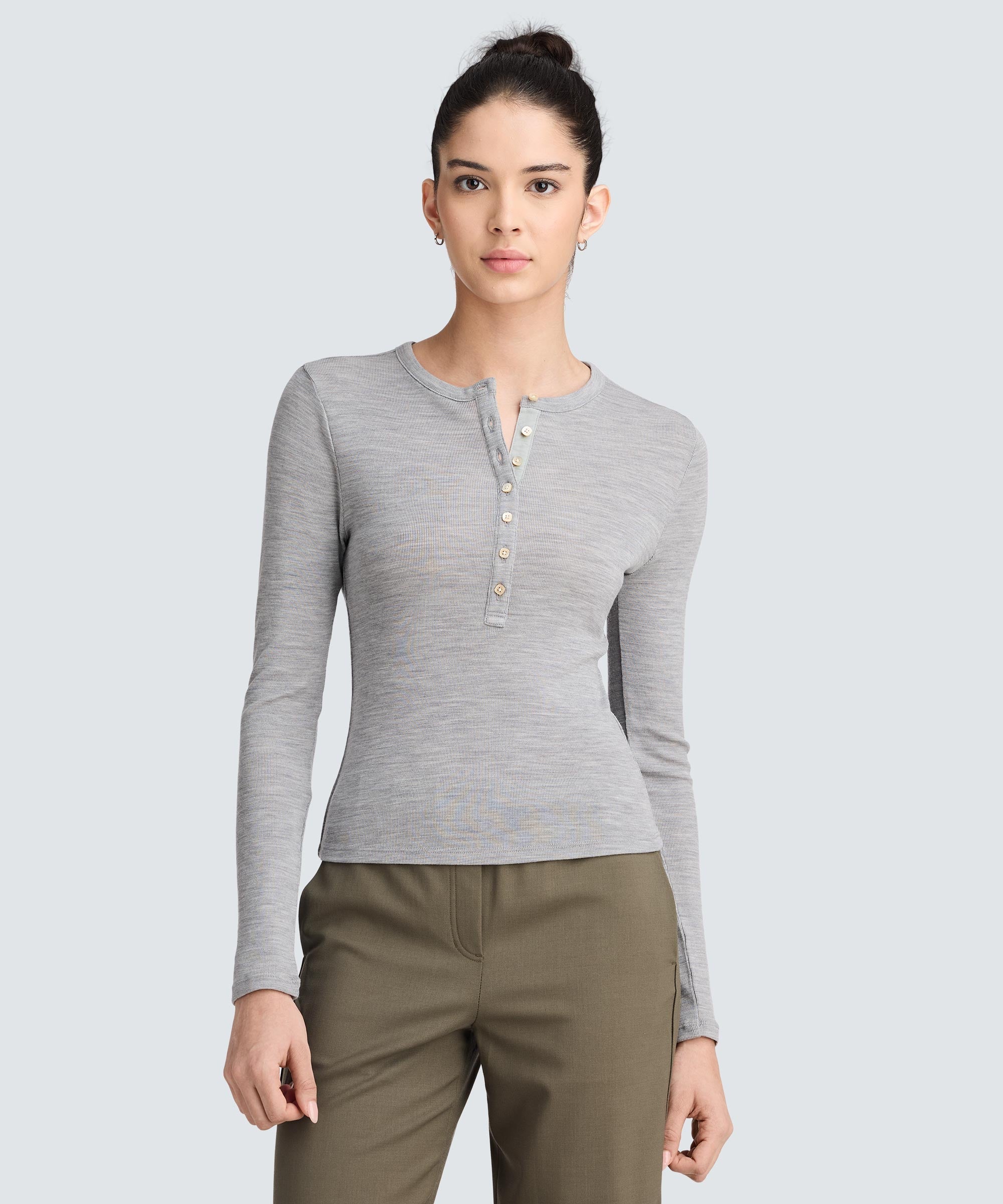 Women's Merino Rib Henley