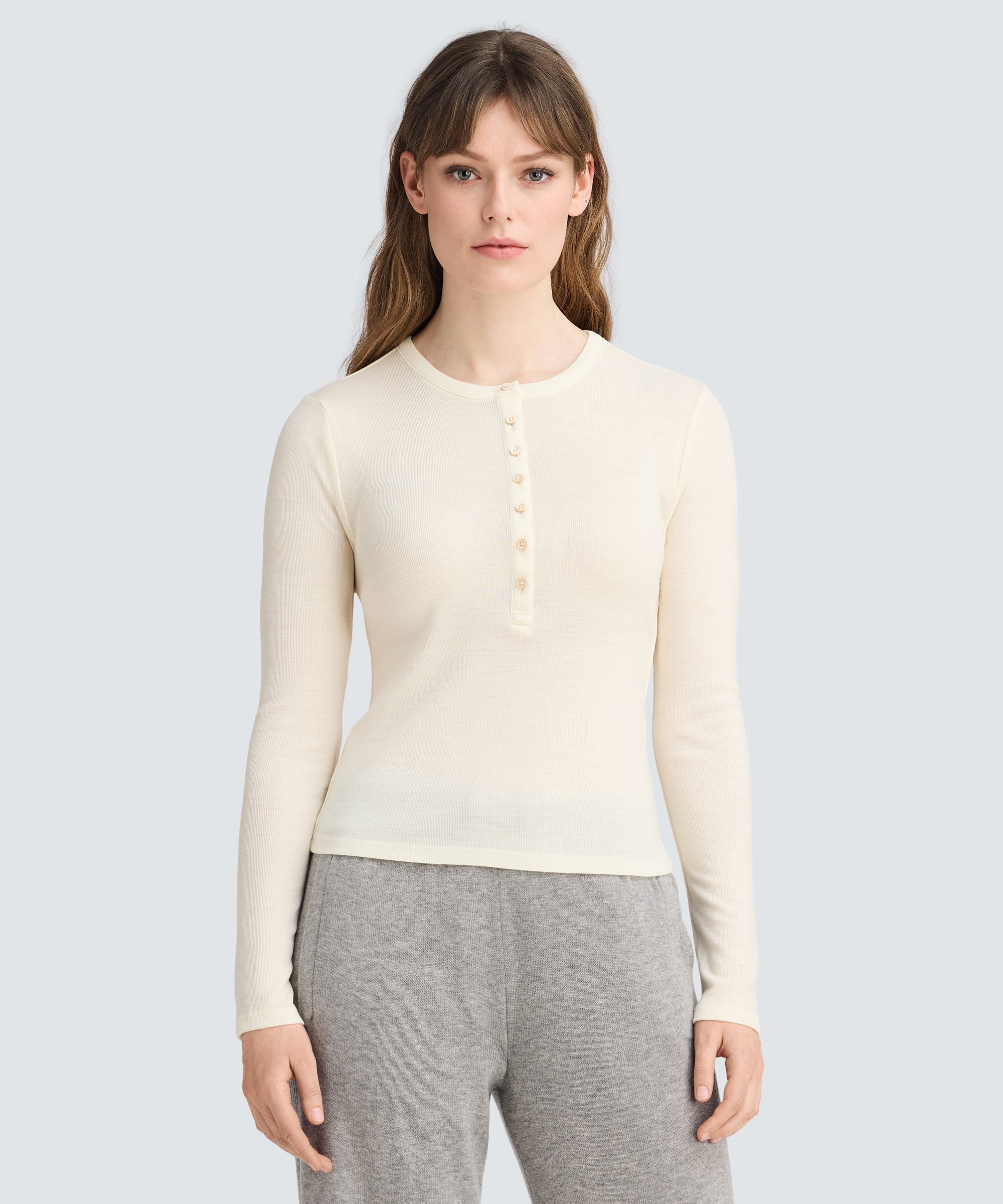 Women's Merino Rib Henley
