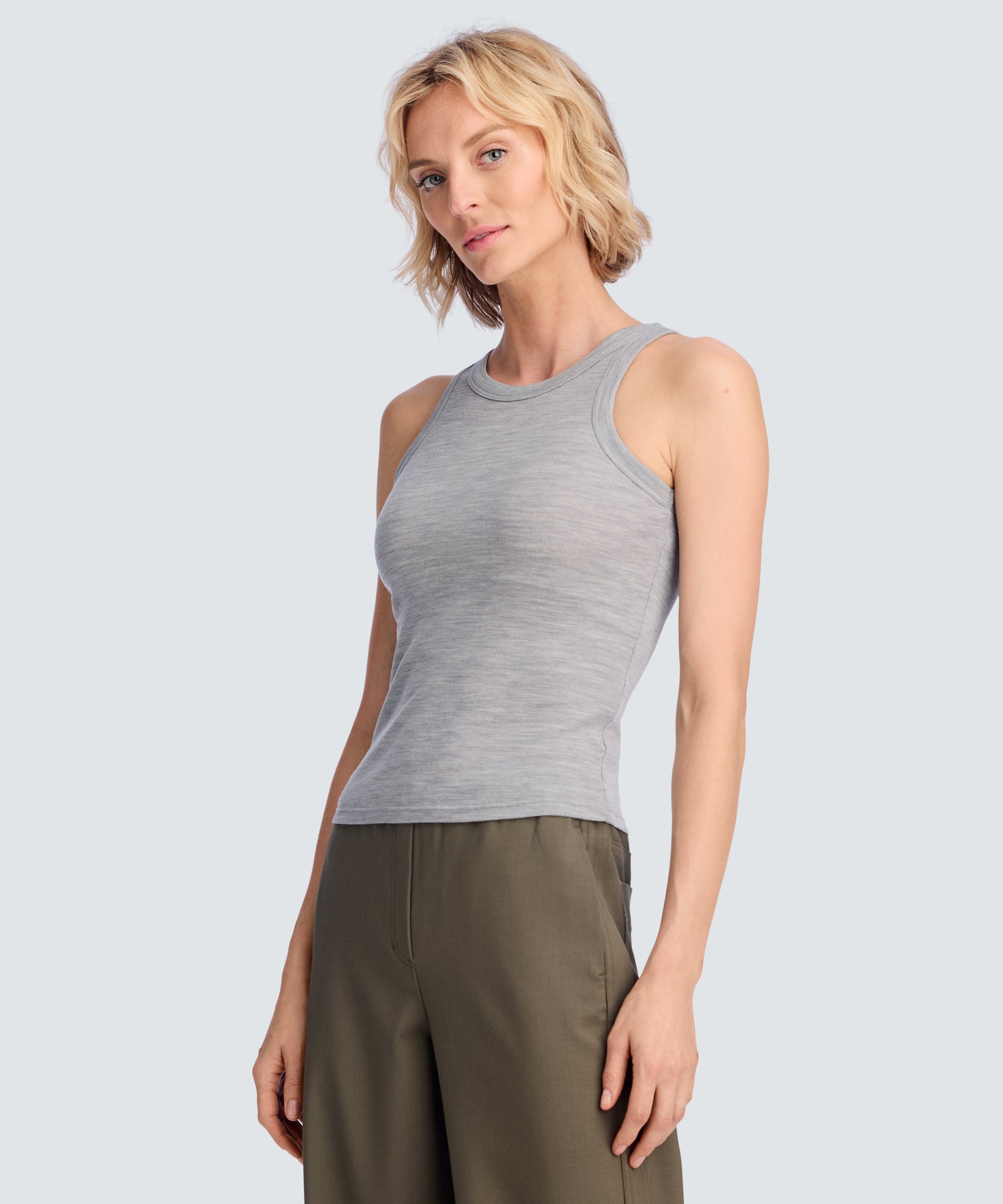 Women's Merino Rib Racer Tank
