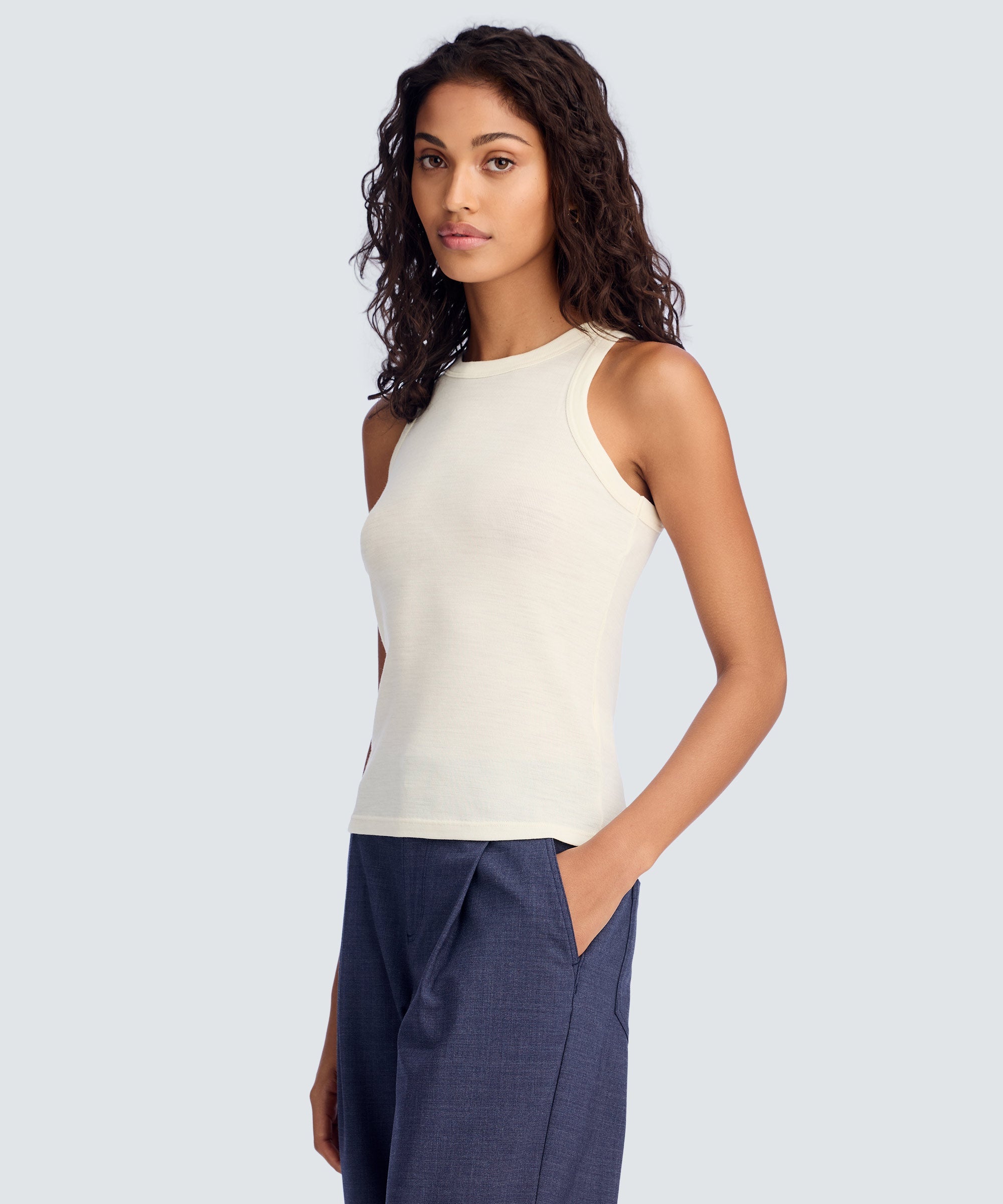 Women's Merino Rib Racer Tank