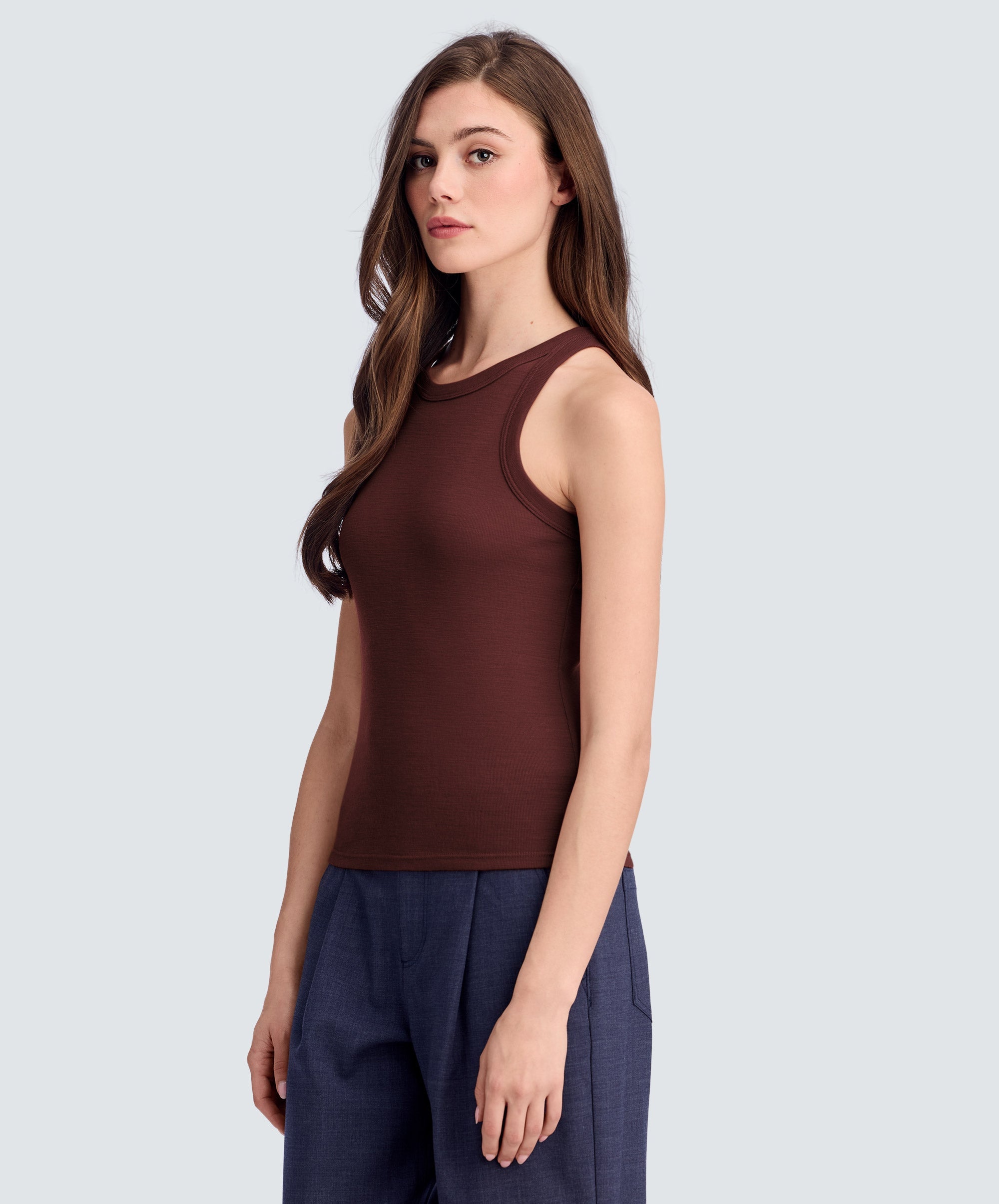 Women's Merino Rib Racer Tank