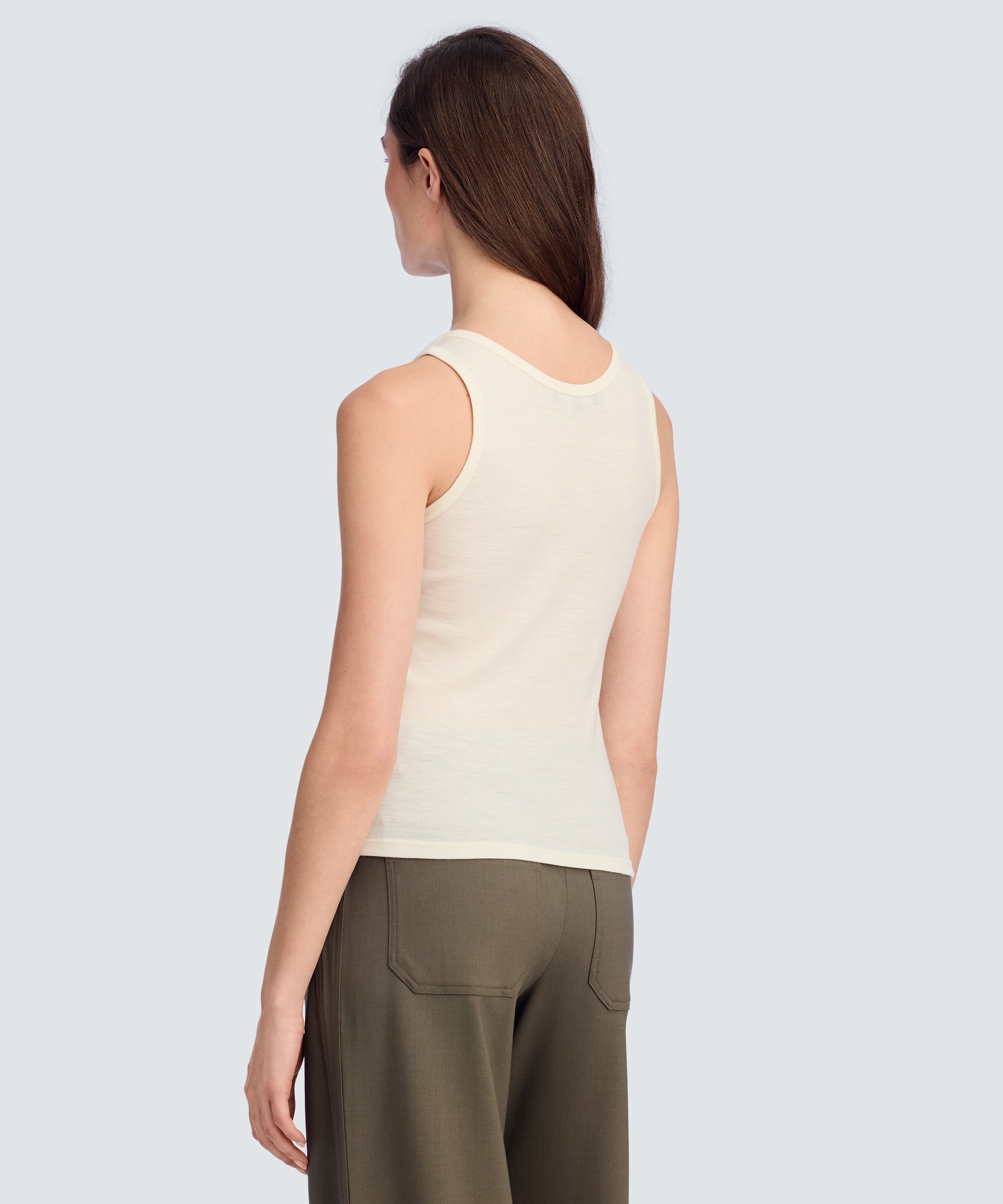 Women's Merino Rib Scoop Neck Tank