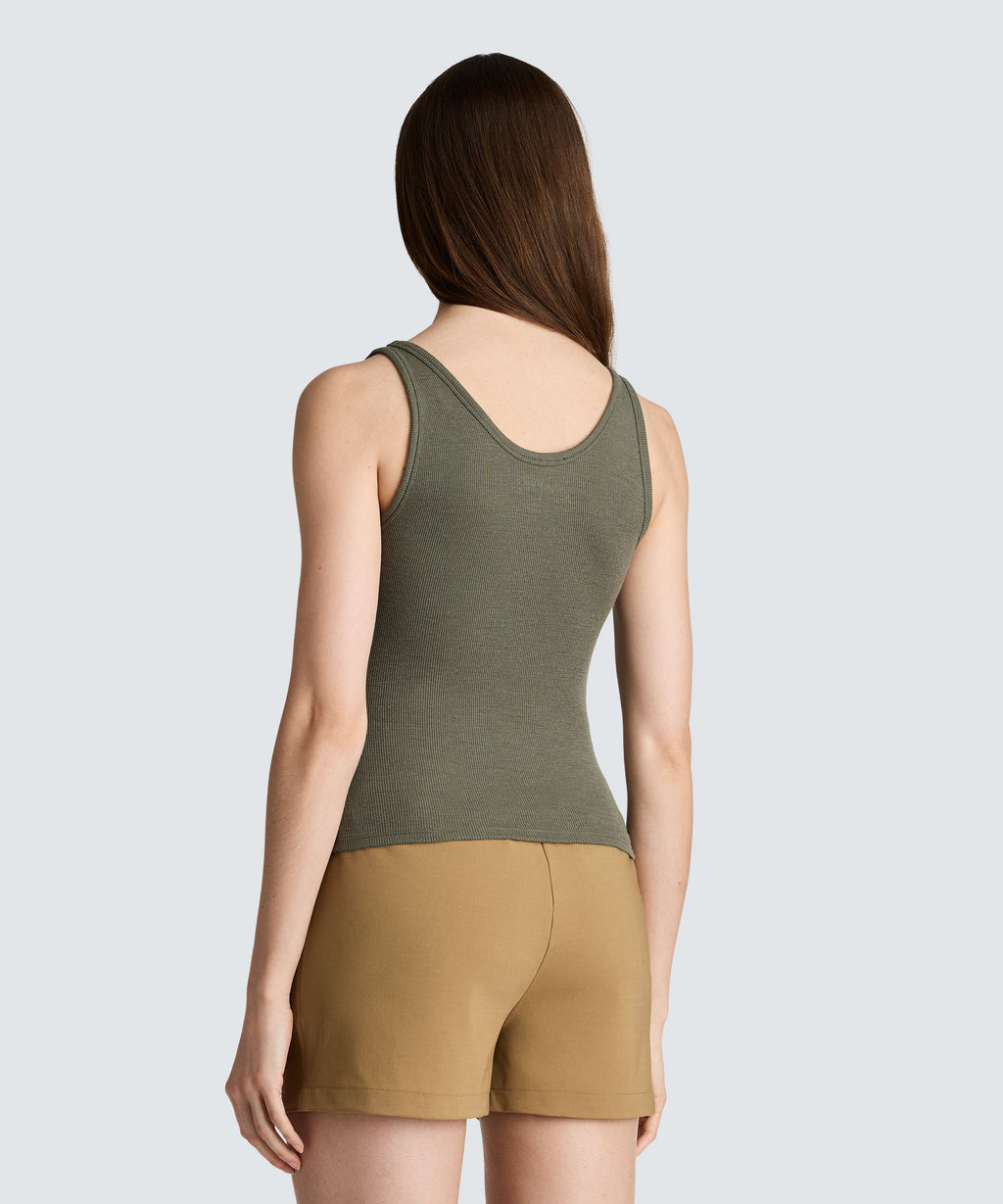 Women's Merino Rib Scoop Neck Tank