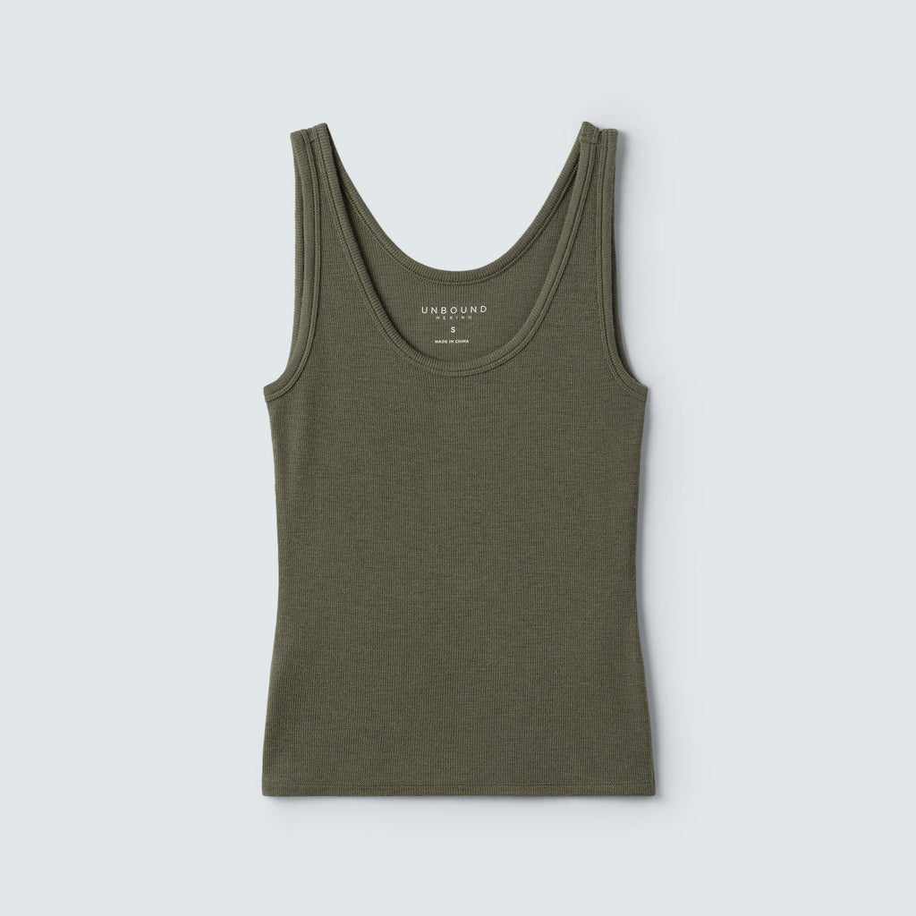Women's Merino Rib Scoop Neck Tank