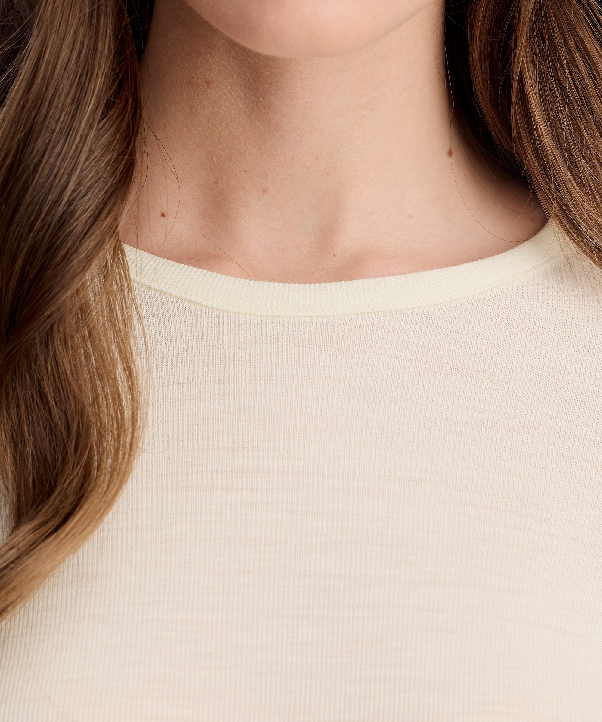 Women's Rib Fitted Long Sleeve Crew