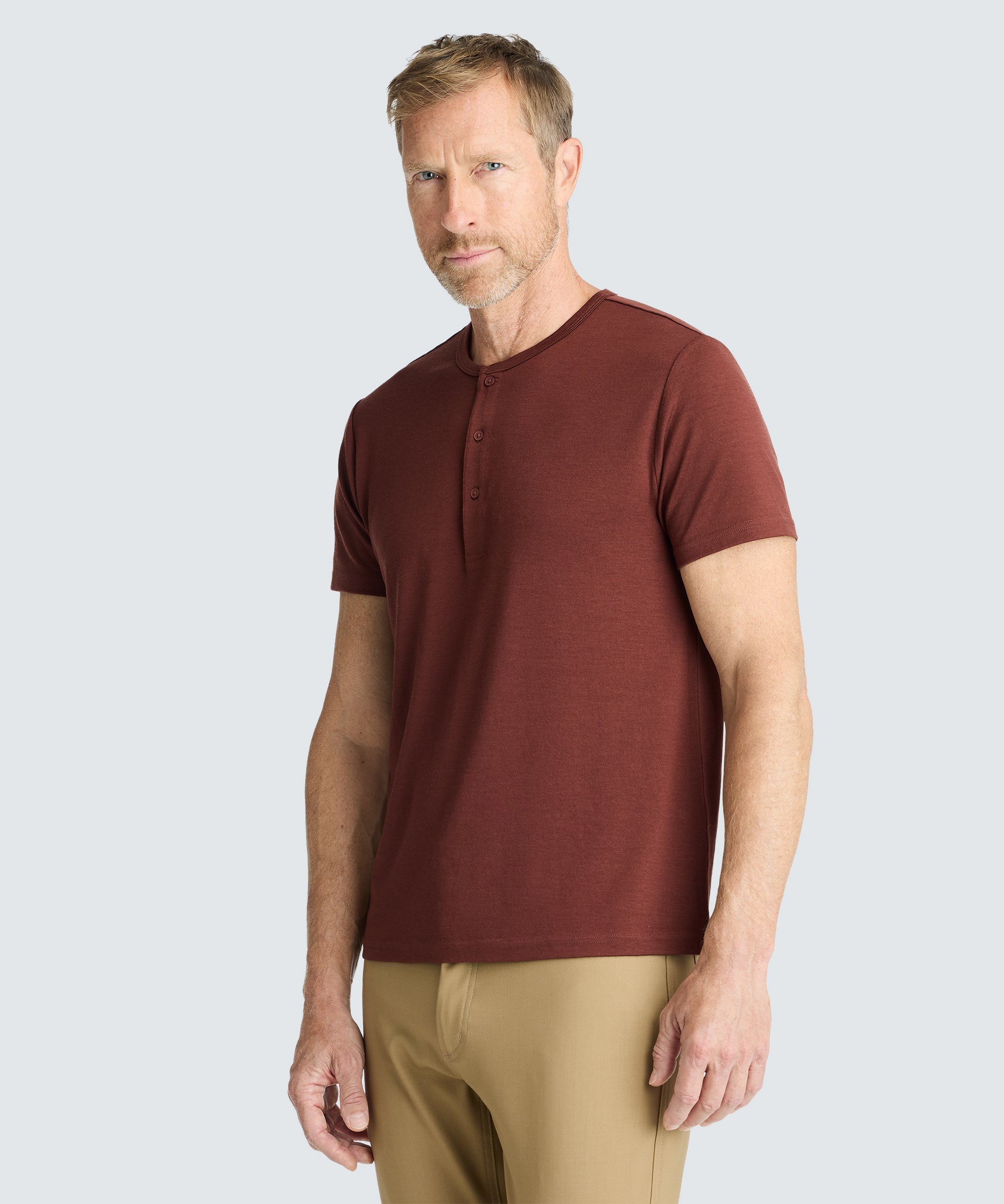 Men's Merino Short Sleeve Henley