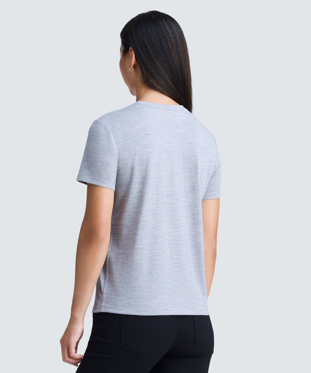 Women's Petite Merino Crew Neck T-Shirt