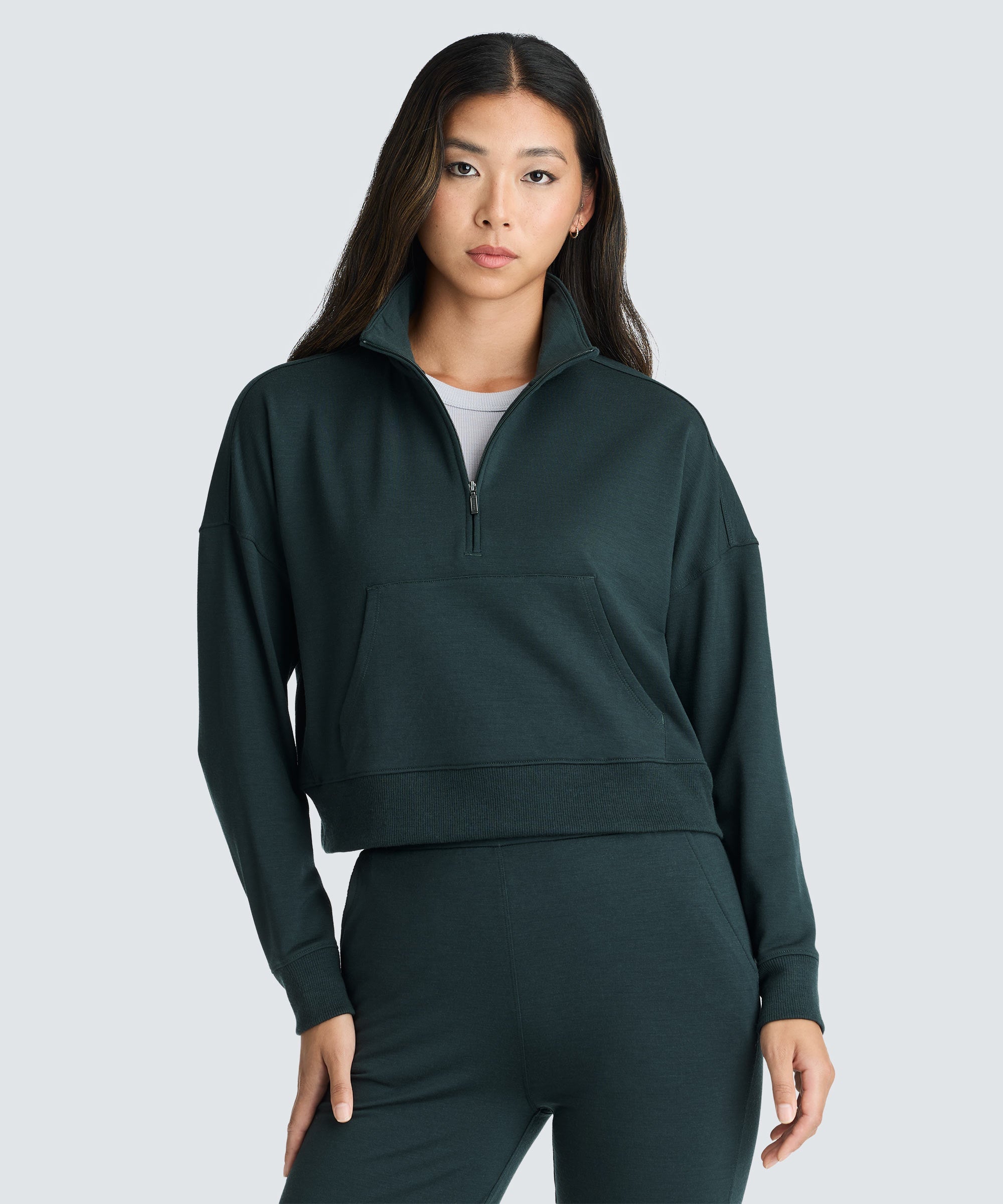 Women's Merino Cropped Quarter Zip