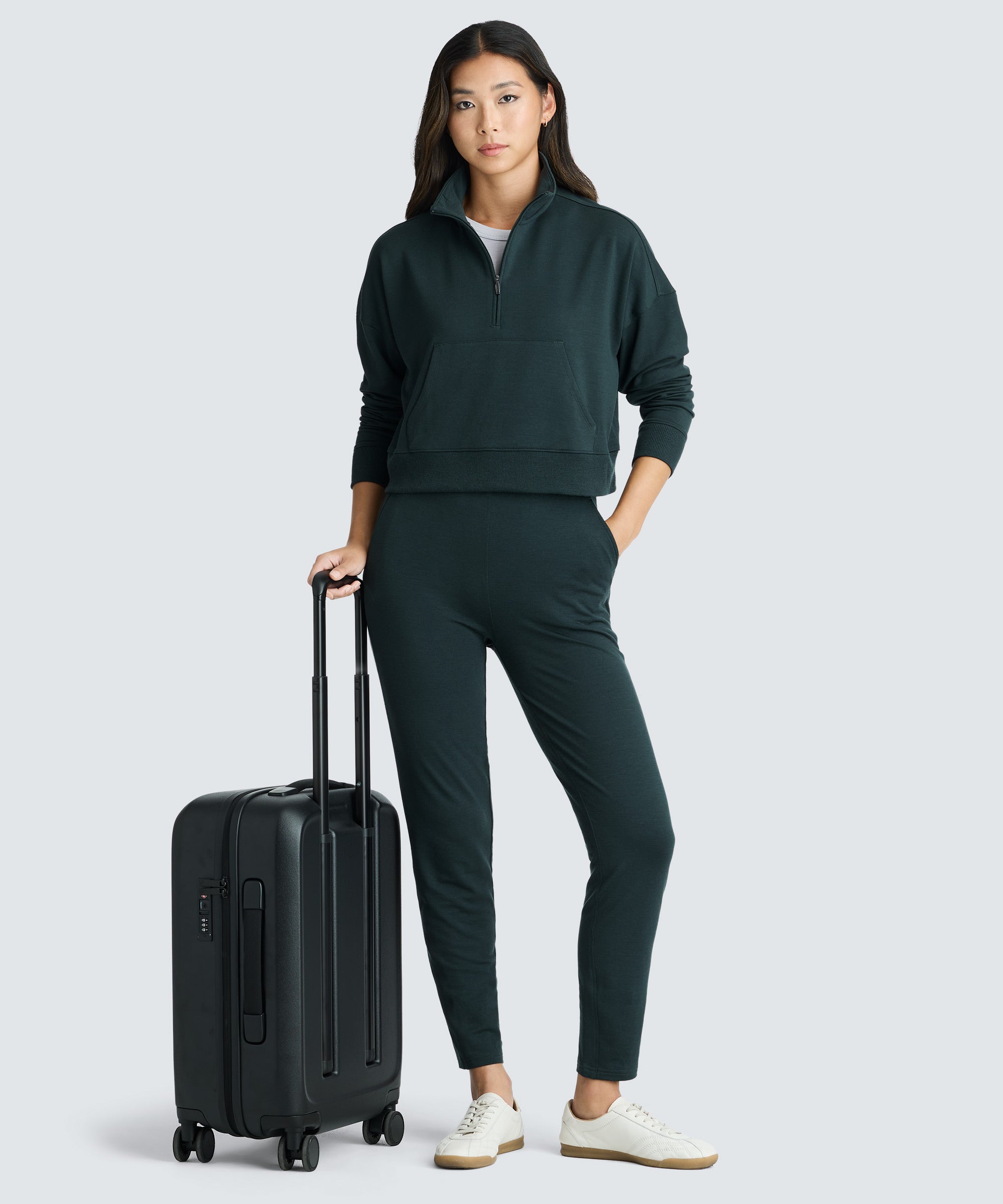Women's Merino Cropped Quarter Zip