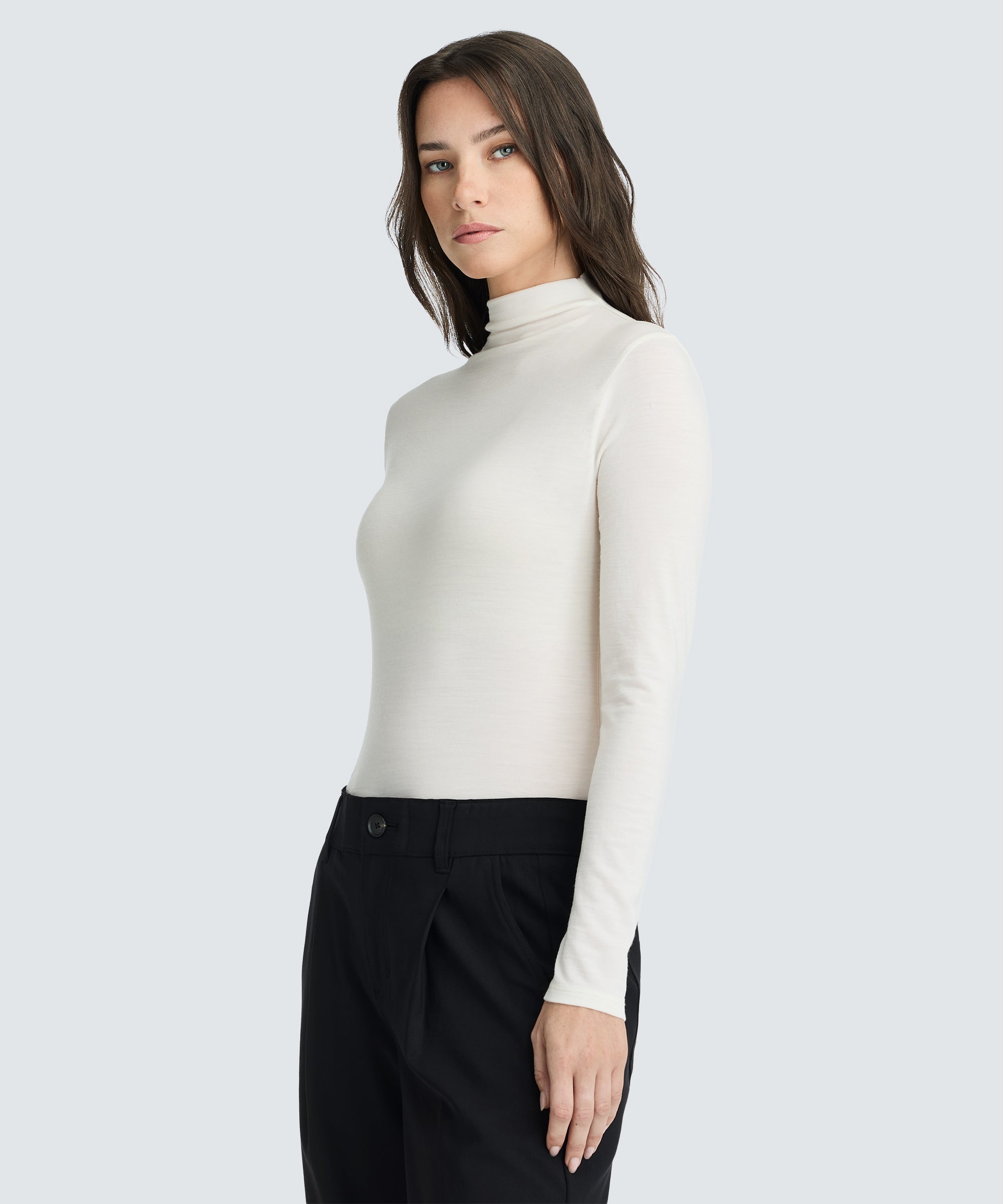 Women's Merino Mock Neck Top