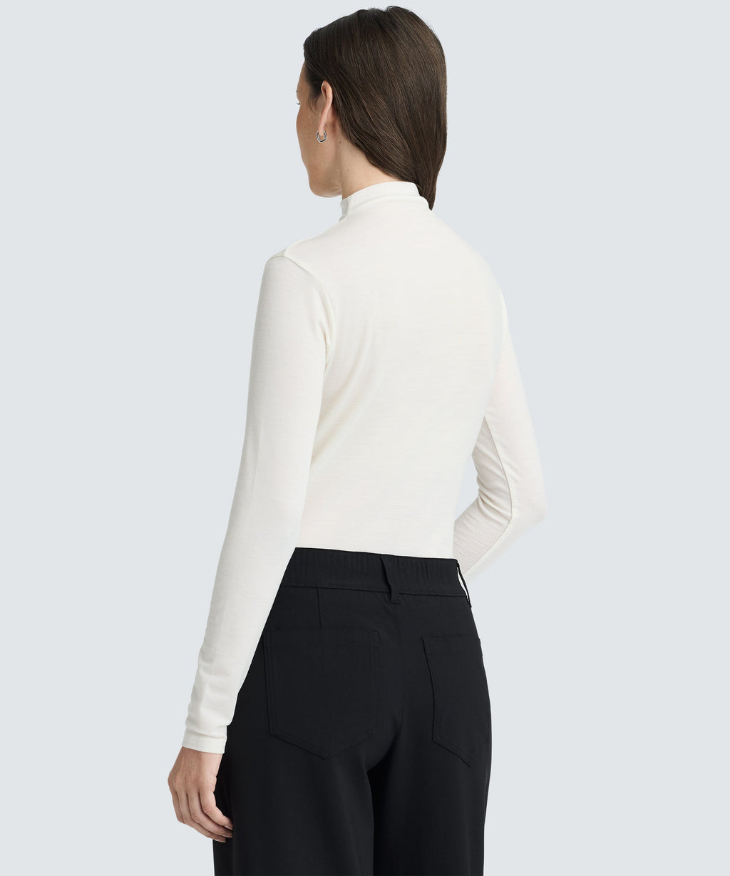 Women's Merino Mock Neck Top