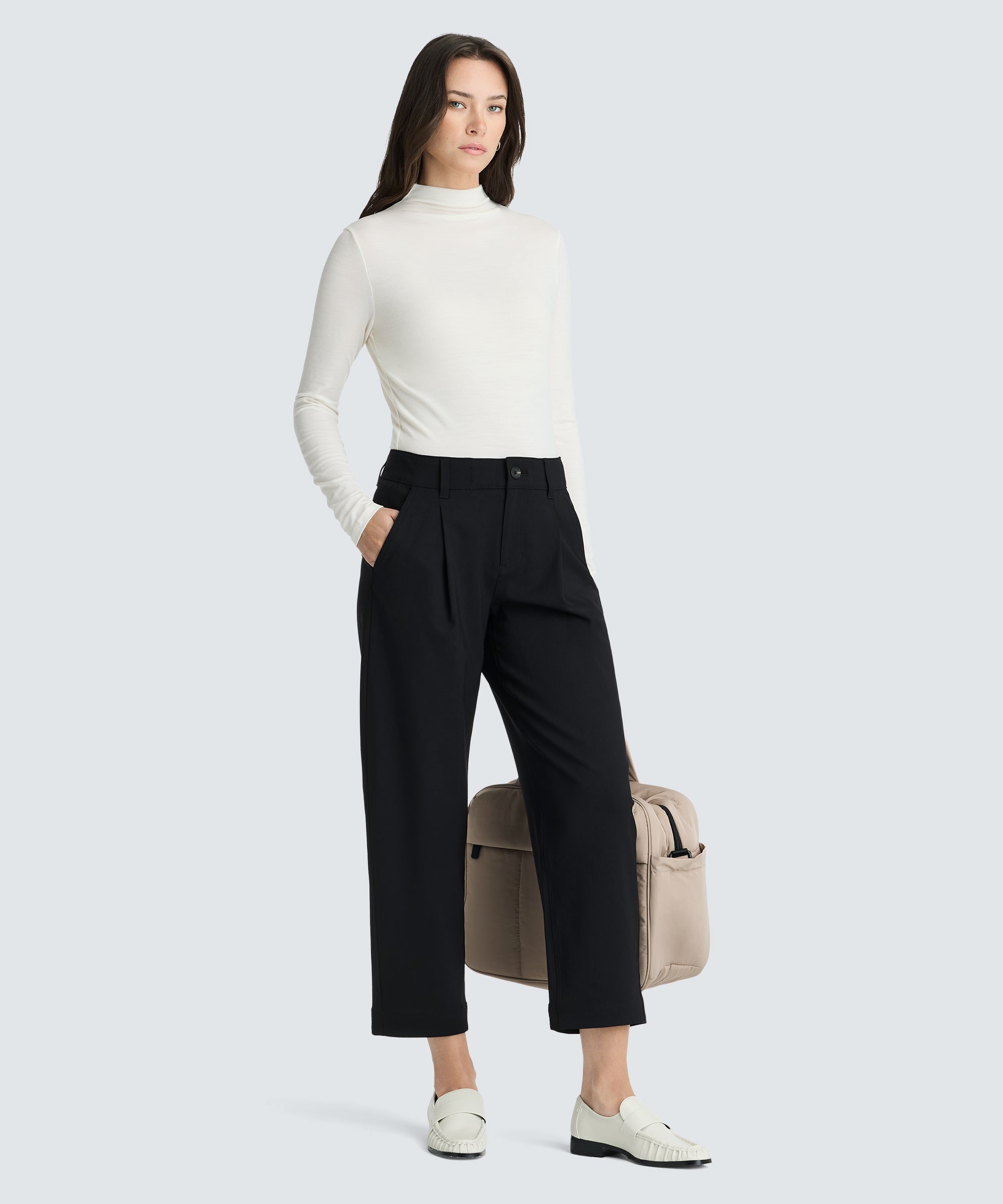 Women's Merino Mock Neck Top