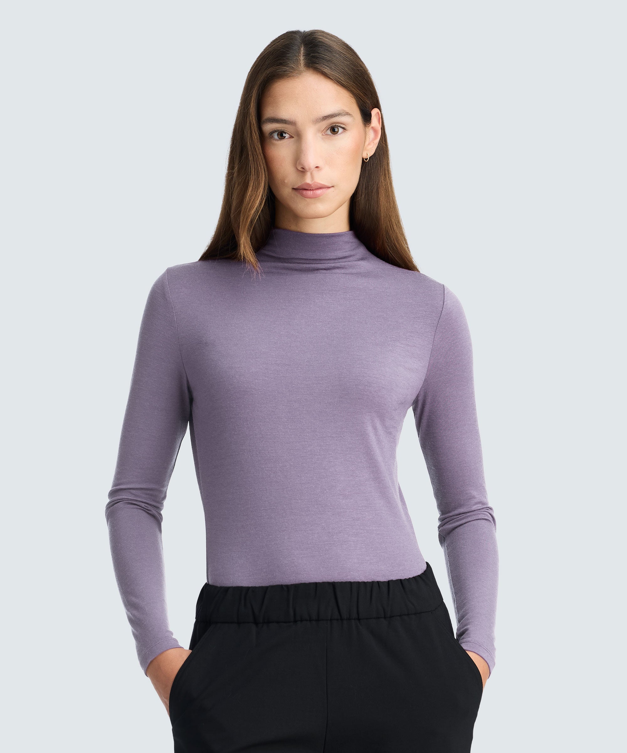 Women's Merino Mock Neck Top